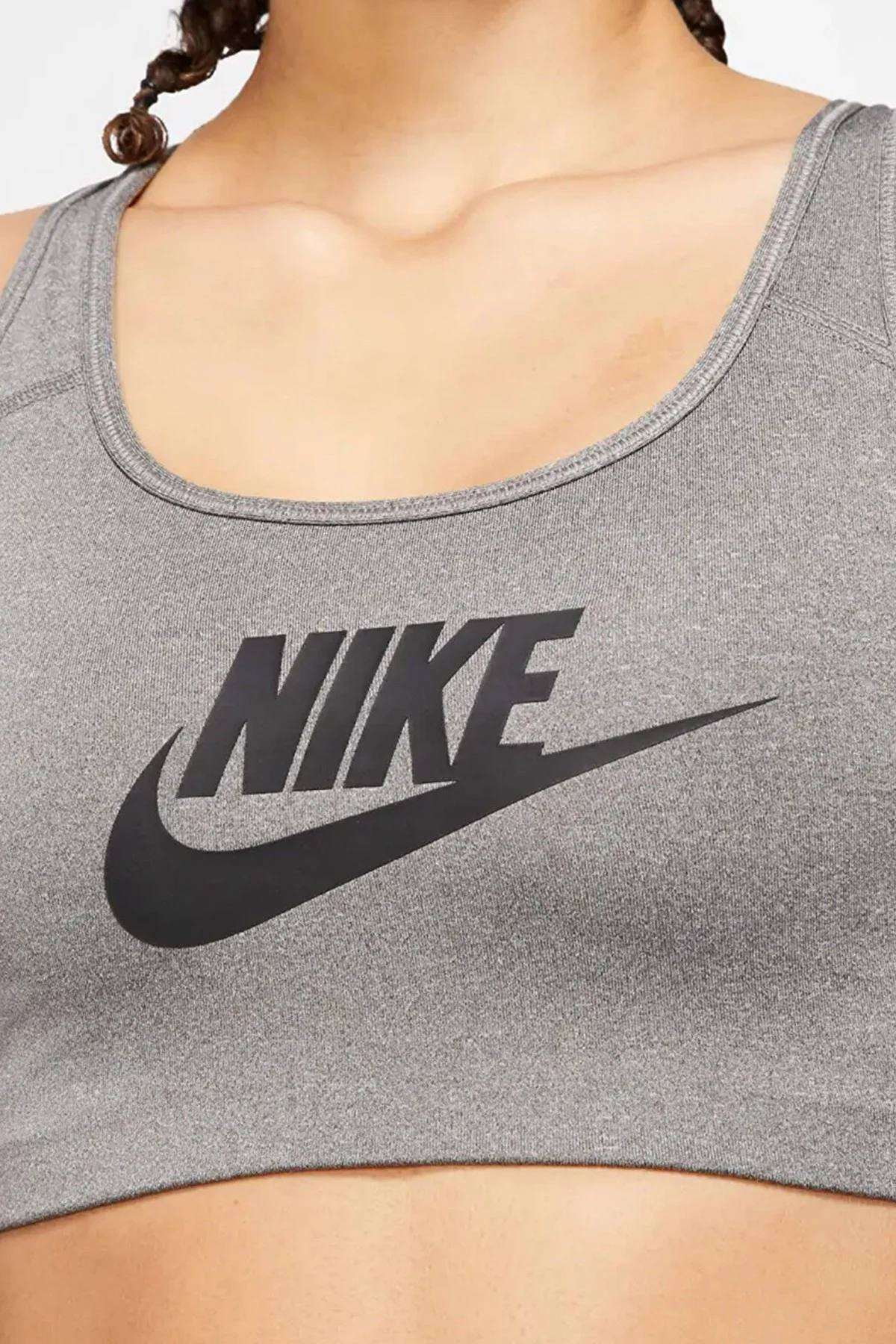Nike Training Futura Swoosh Medium Support Sports Bra Kadın Spor Büstiyer Bra Gri Fiyatı, Yorumları ve Özellikleri