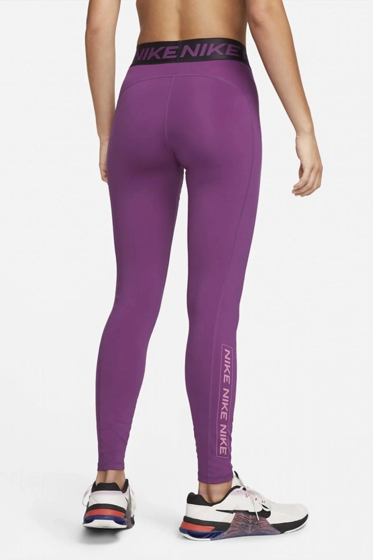 Nike Training Pro Dri Fit Grappic Mid Rise Leggings Purple Toparlaycı Kadın Antrenman Taytı Mor Fiyatı, Yorumları ve Özellikleri