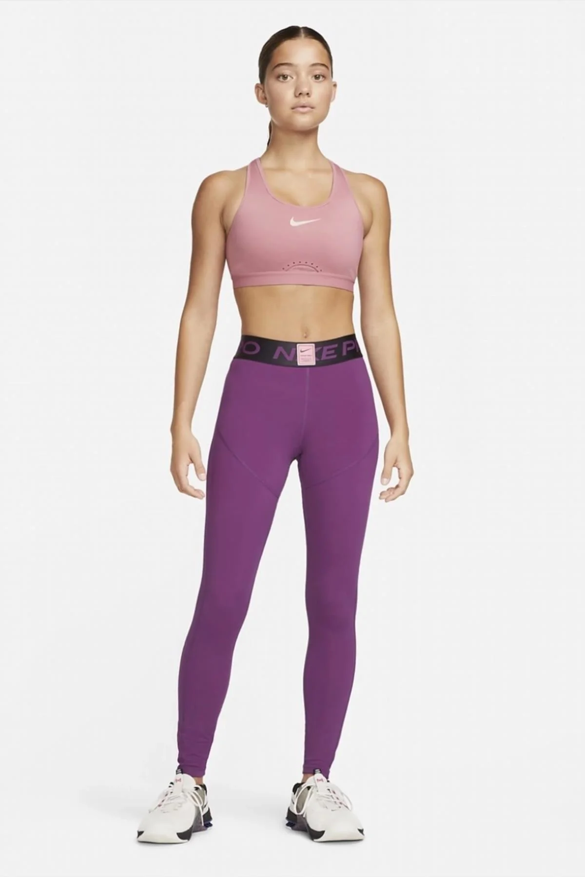 Nike Training Pro Dri Fit Grappic Mid Rise Leggings Purple Toparlaycı Kadın Antrenman Taytı Mor Fiyatı, Yorumları ve Özellikleri