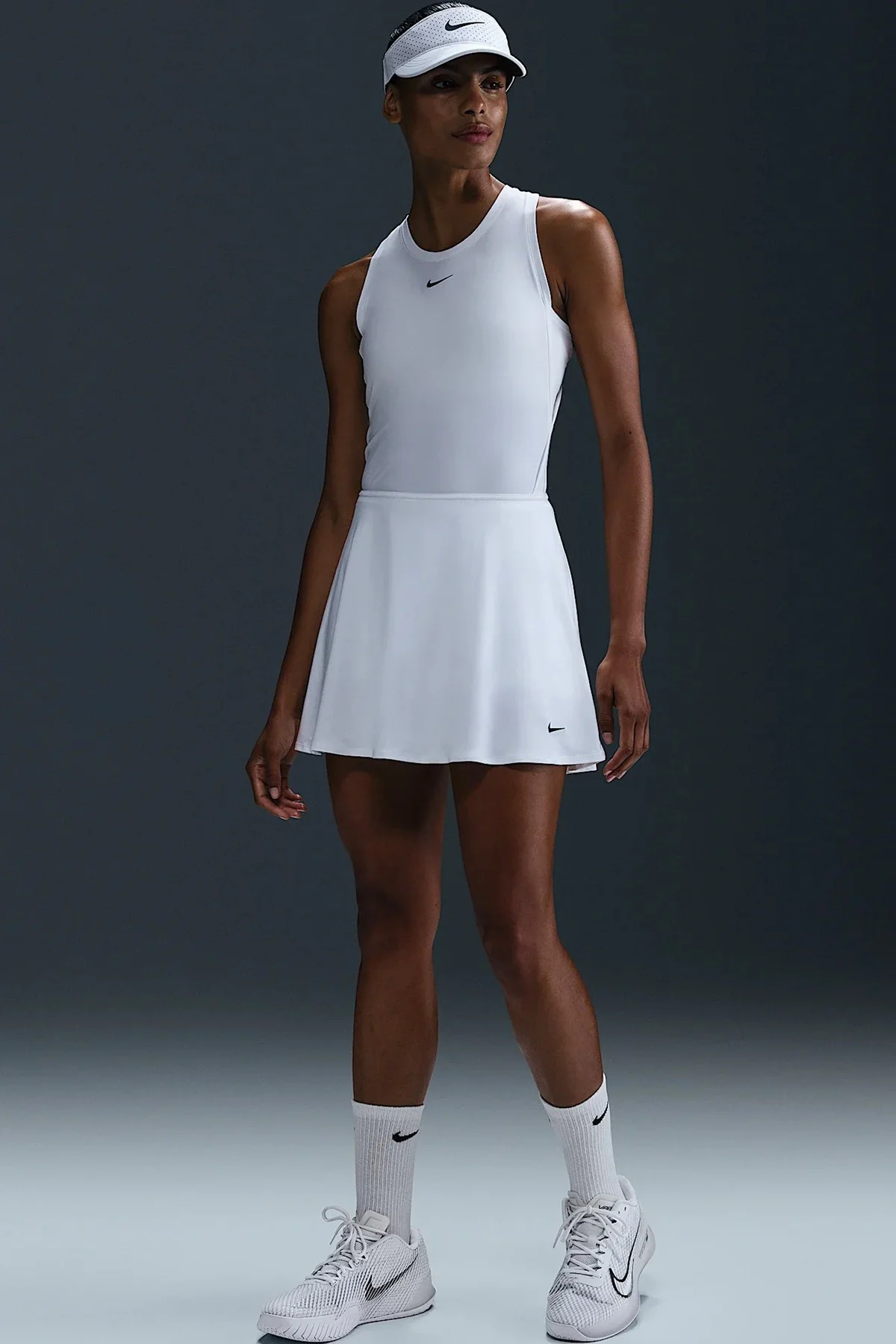 Nike Victory Dri Fit Flouncy Tennis Skirt Kadın Volanlı iç Cepli Taytlı Tenis Şort Etek Su Yeşil