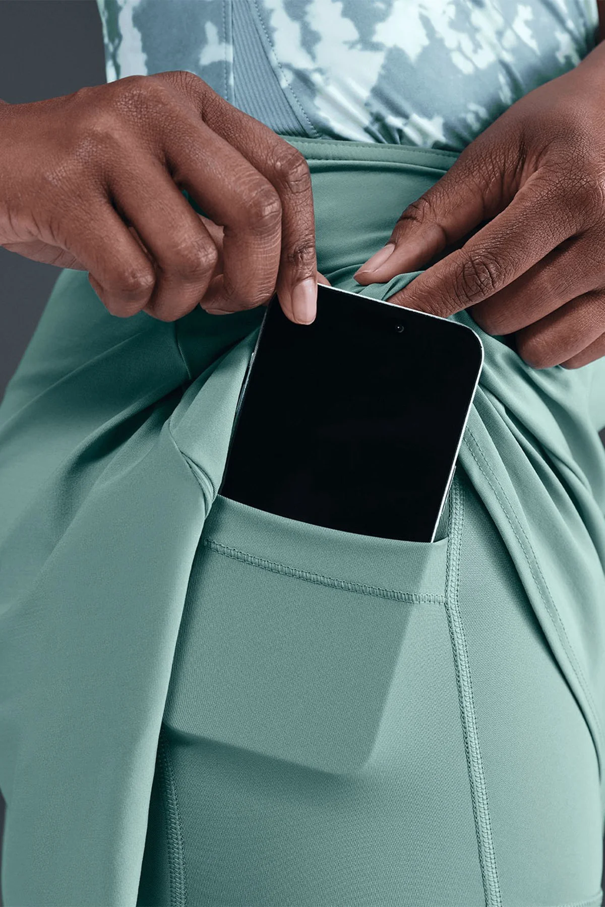 Nike Victory Dri Fit Flouncy Tennis Skirt Kadın Volanlı iç Cepli Taytlı Tenis Şort Etek Su Yeşil
