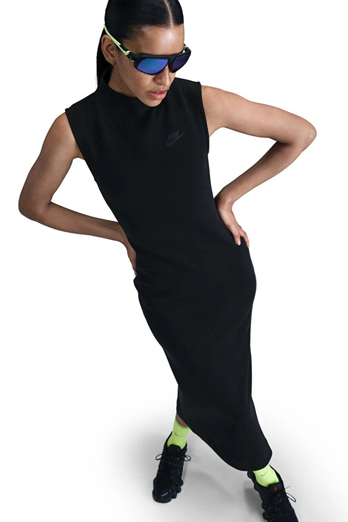 Nike Womens Tech Fleece Maxi Tank Dree Balıkçı Yaka Fermuar Yırtmaçlı Kadın Elbise Siyah Fiyatı, Yorumları ve Özellikleri