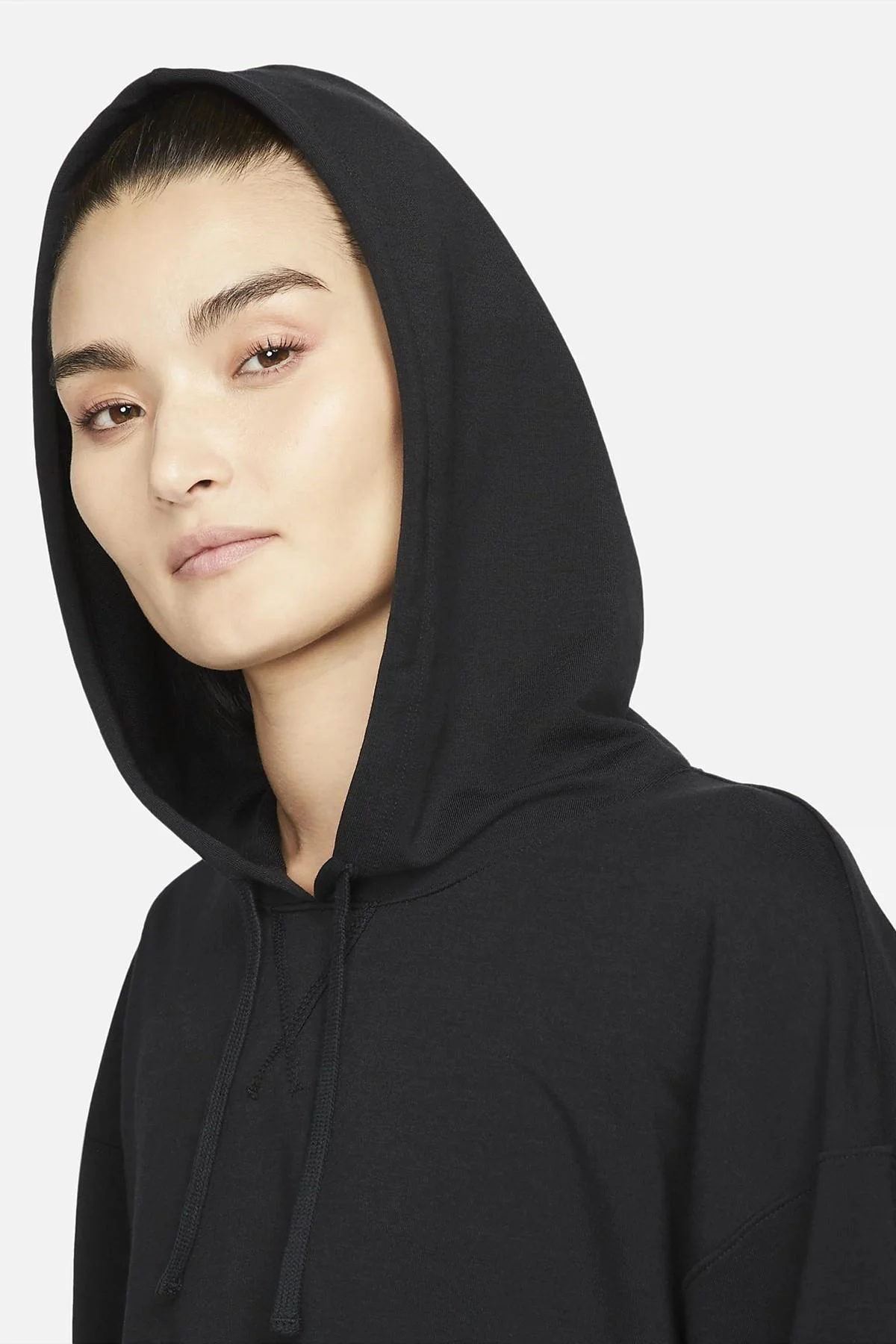 Nike Yoga Dri Fit Women's Fleece Hoodie Kadın Kapüşonlu Yumuşak Sweatshirt Siyah Nike Yoga Dri Fit Women's Fleece Hoodie Kadın Kapüşonlu Yumuşak Sweatshirt Siyah