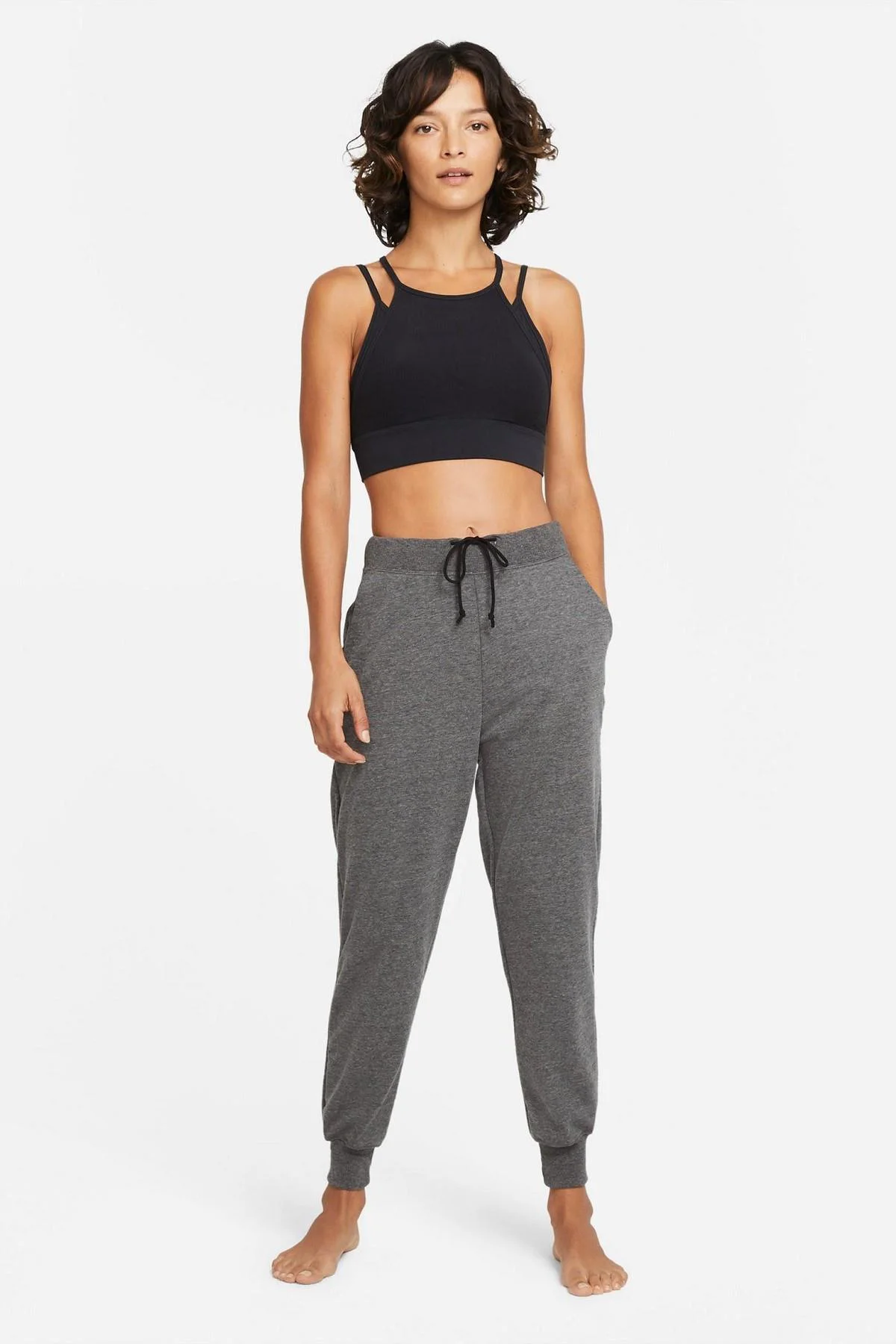 Nike Yoga Flow Hyper 7/8 Boy Kadın Eşofman Altı Gri