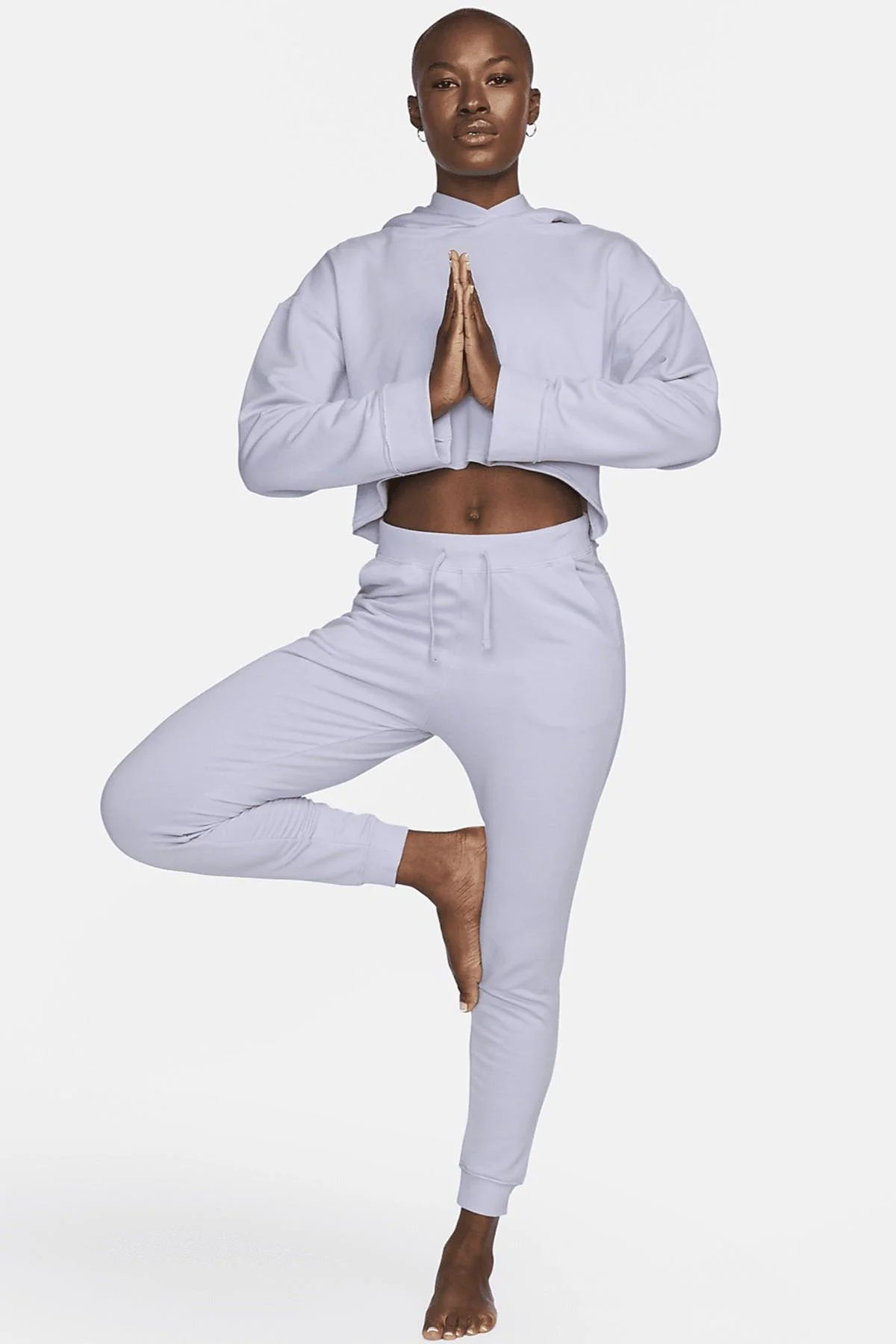 Nike Yoga Luxe 7/8 Fleece Soft Pants Purple Esnek Yumuşak Kadın Eşofman Altı Mor