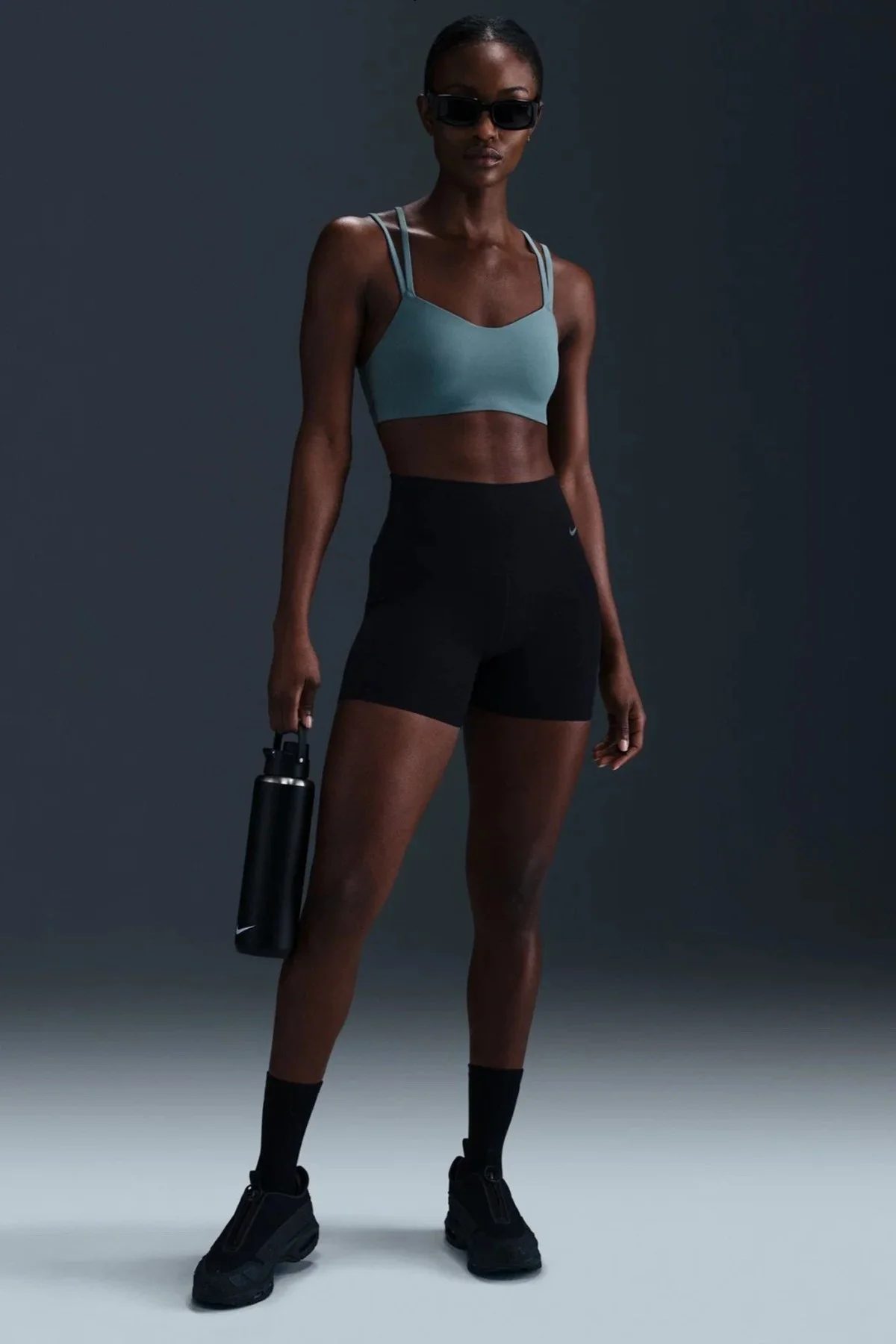 Nike Zenvy Strappy Padded Womens Bra Pedli Kadın Spor Sütyeni Mavi