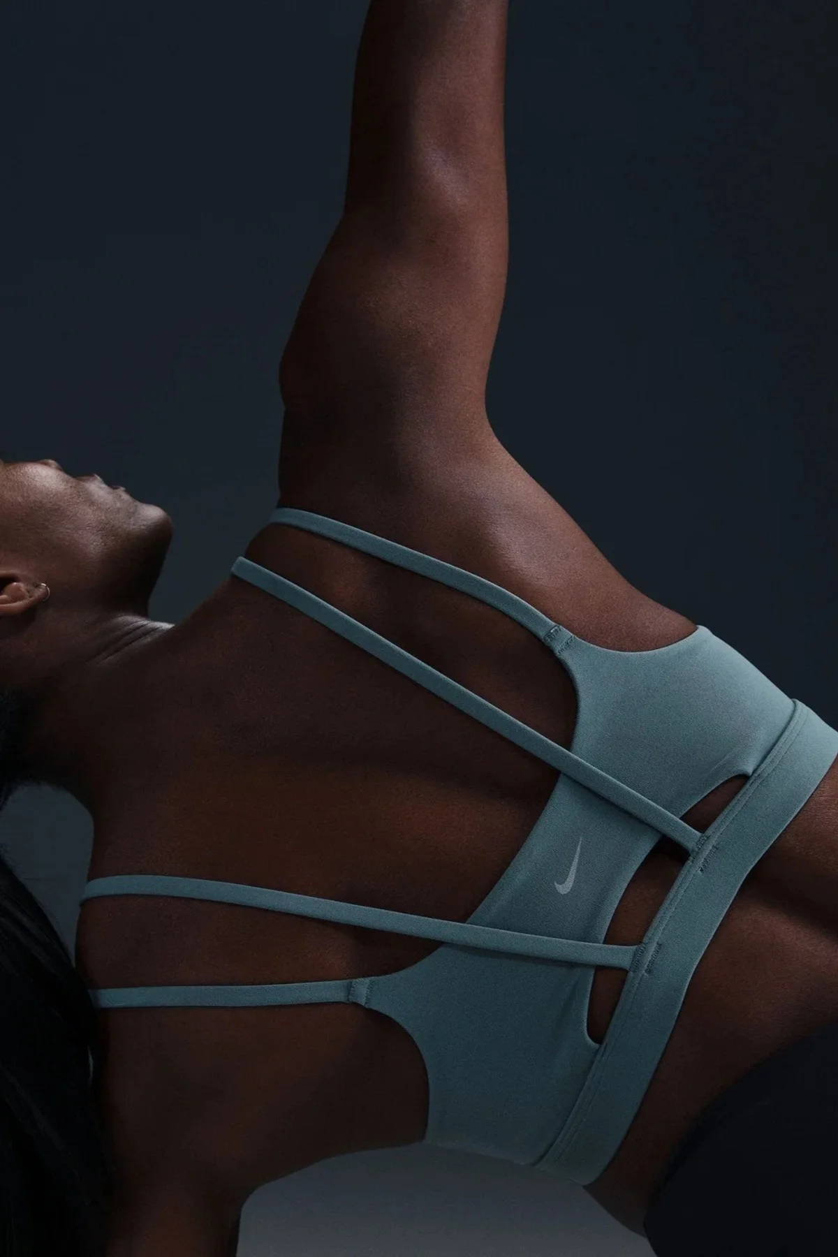 Nike Zenvy Strappy Padded Womens Bra Pedli Kadın Spor Sütyeni Mavi