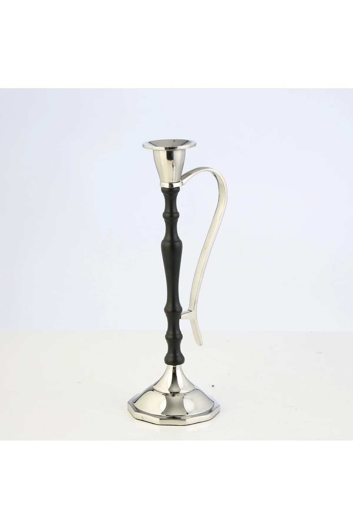 Nikel Kulplu Şamdan Orta 8*26 CM