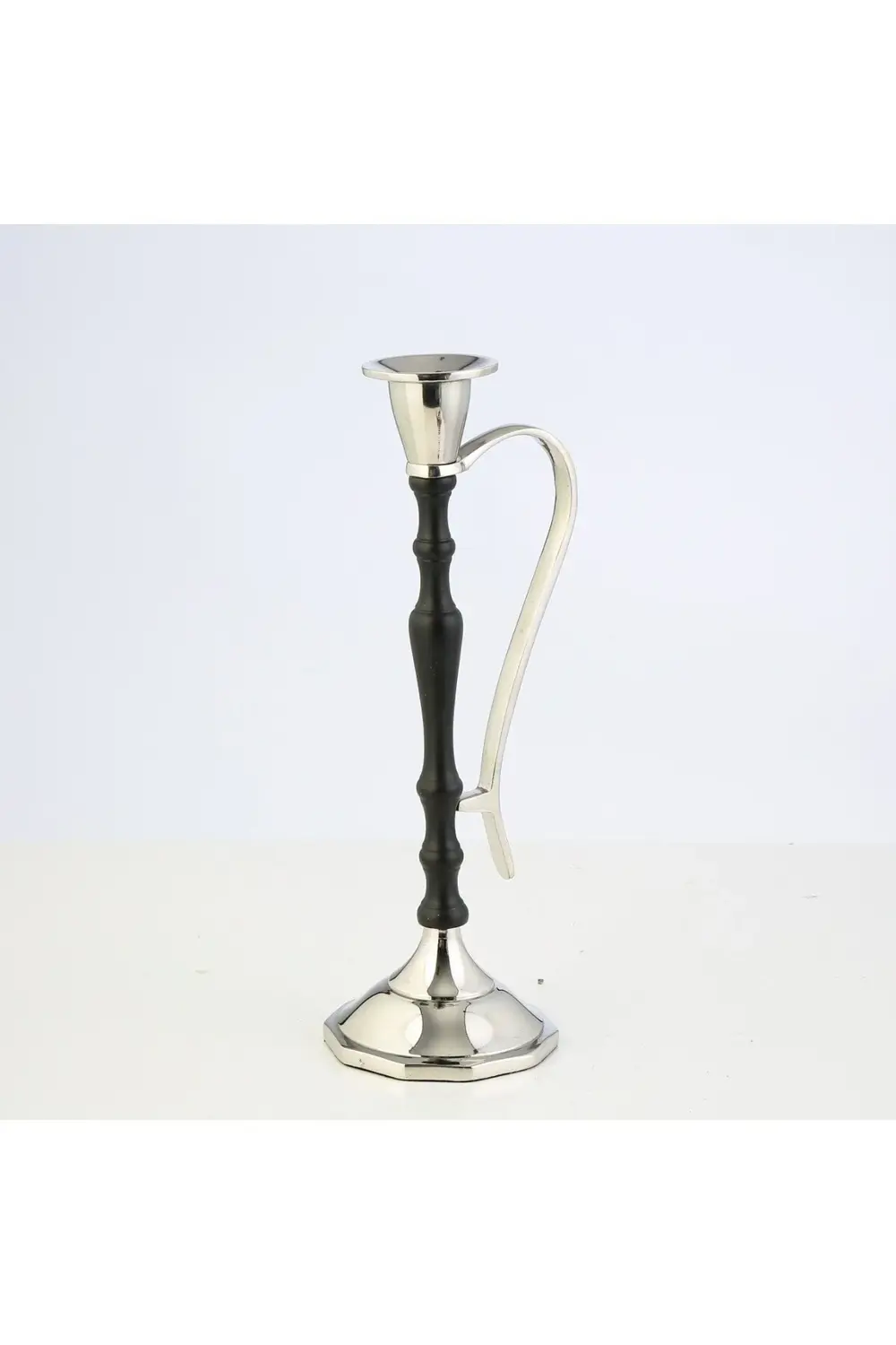 Nikel Kulplu Şamdan Orta 8*26 CM