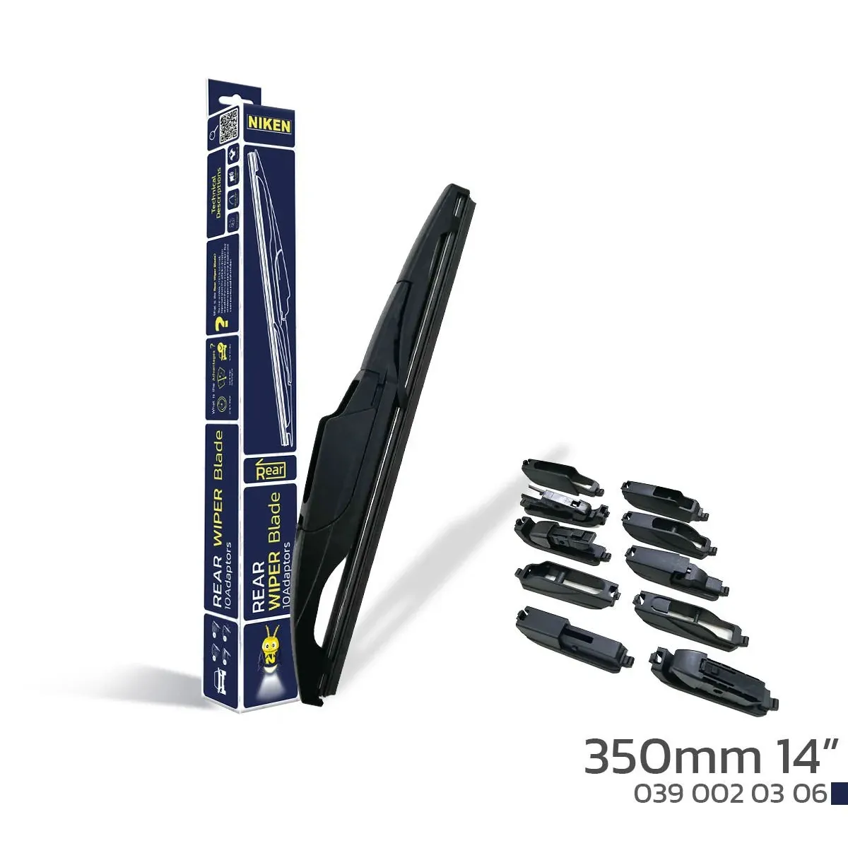 NIKEN 350mm 14\'\' 10 APARATLI ARKA SİLECEK SÜPÜRGESİ