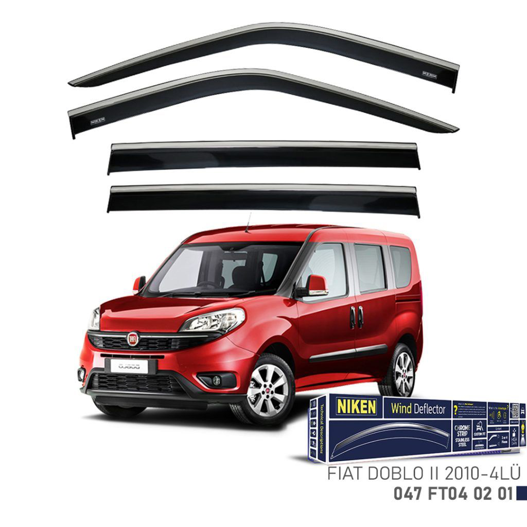 Drs Tuning Niken Fiat Uyumlu Doblo 2 -2010 Kromlu Cam Rüzgarlığı 4Lü