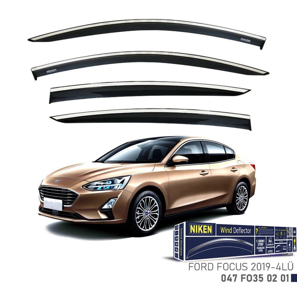 Niken Ford Uyumlu Focus 2019 Sonrası Araza Özel Kromlu Cam Rüzgar