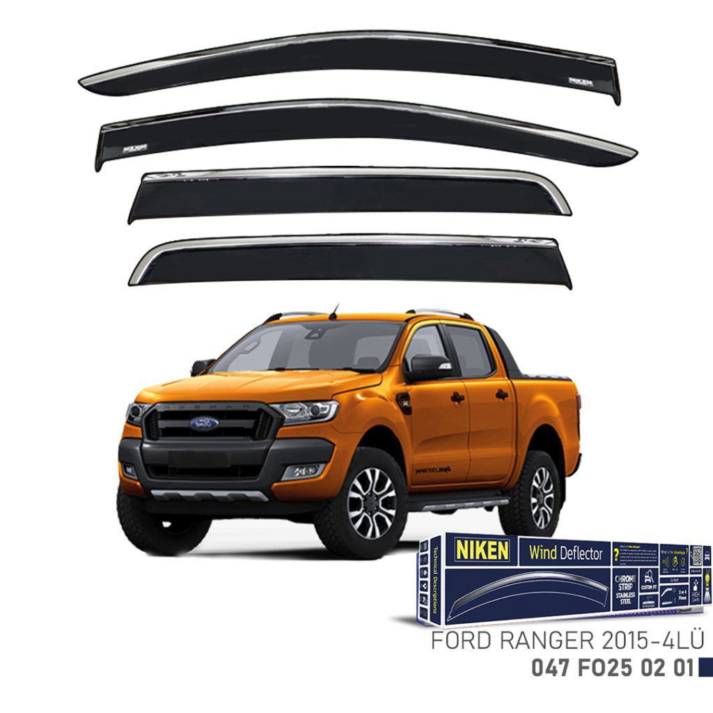 Niken Ford Uyumlu Ranger -2015 Kromlu Cam Rüzgarlığı 4Lü Parça Niken Ford Uyumlu Ranger -2015 Kromlu Cam Rüzgarlığı 4Lü Parça