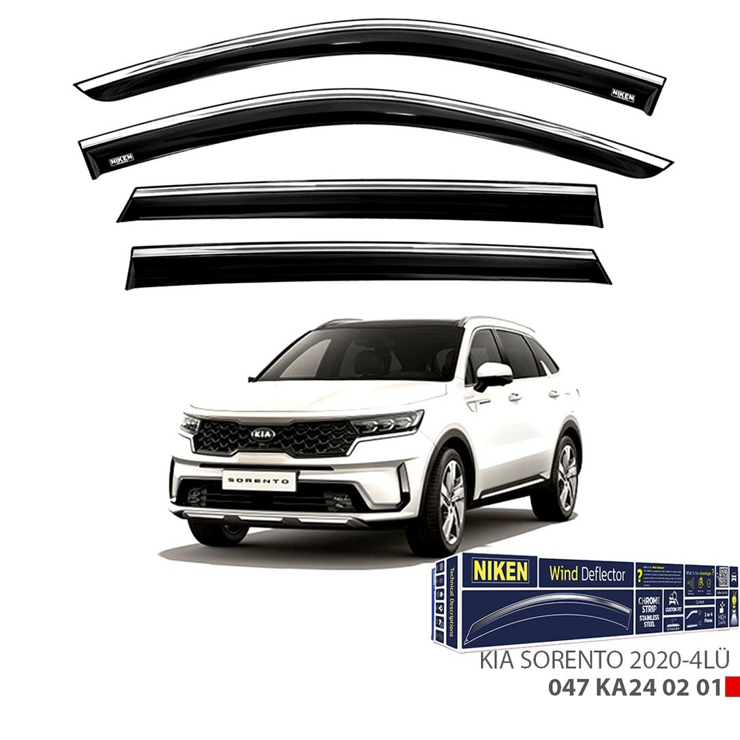 Niken Kia Sorento 2020- Kromlu Cam Rüzgarlığı 4 LÜ Niken Kia Sorento 2020- Kromlu Cam Rüzgarlığı 4 LÜ
