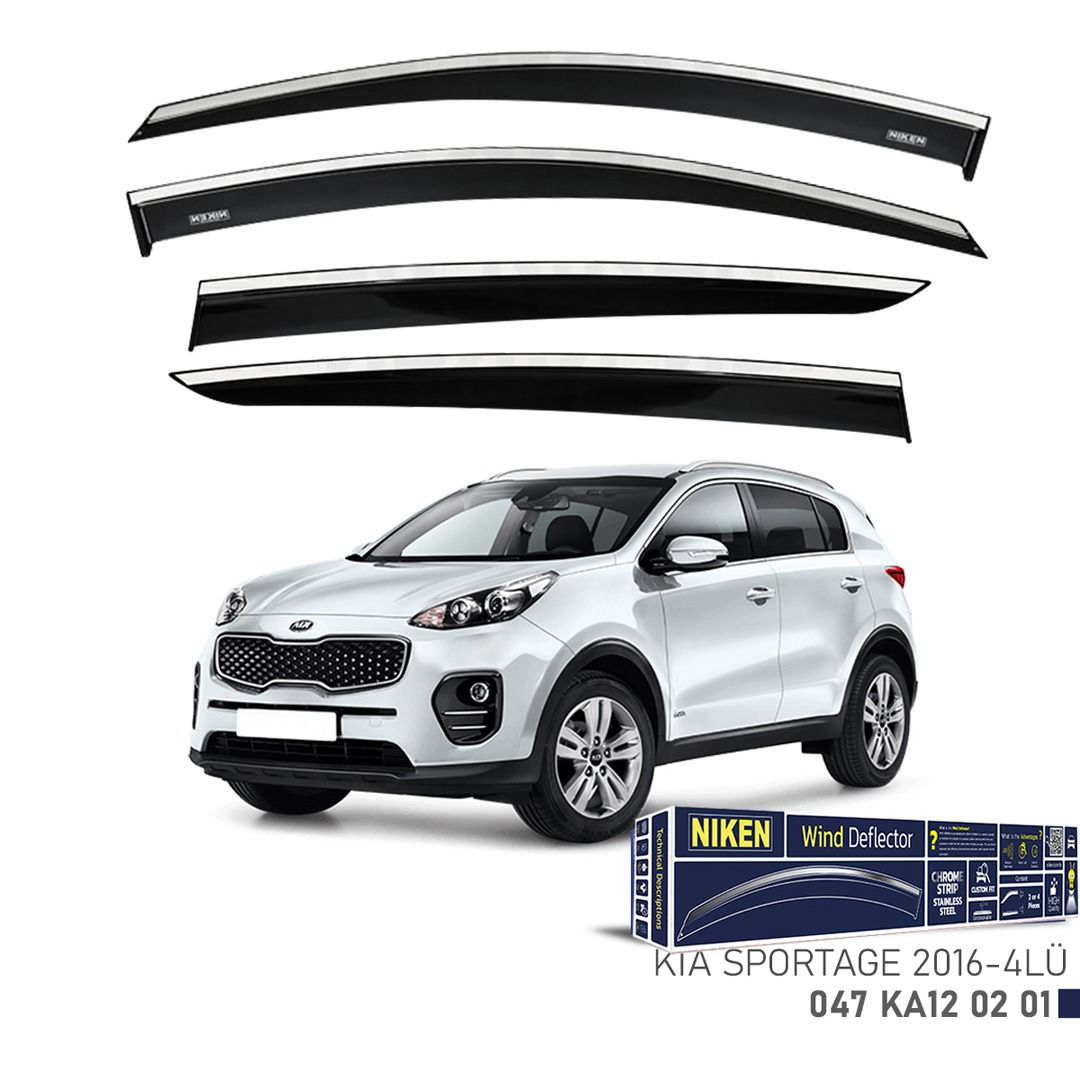Niken Kia Sportage 2016- Kromlu Cam Rüzgarlığı 4 LÜ Niken Kia Sportage 2016- Kromlu Cam Rüzgarlığı 4 LÜ