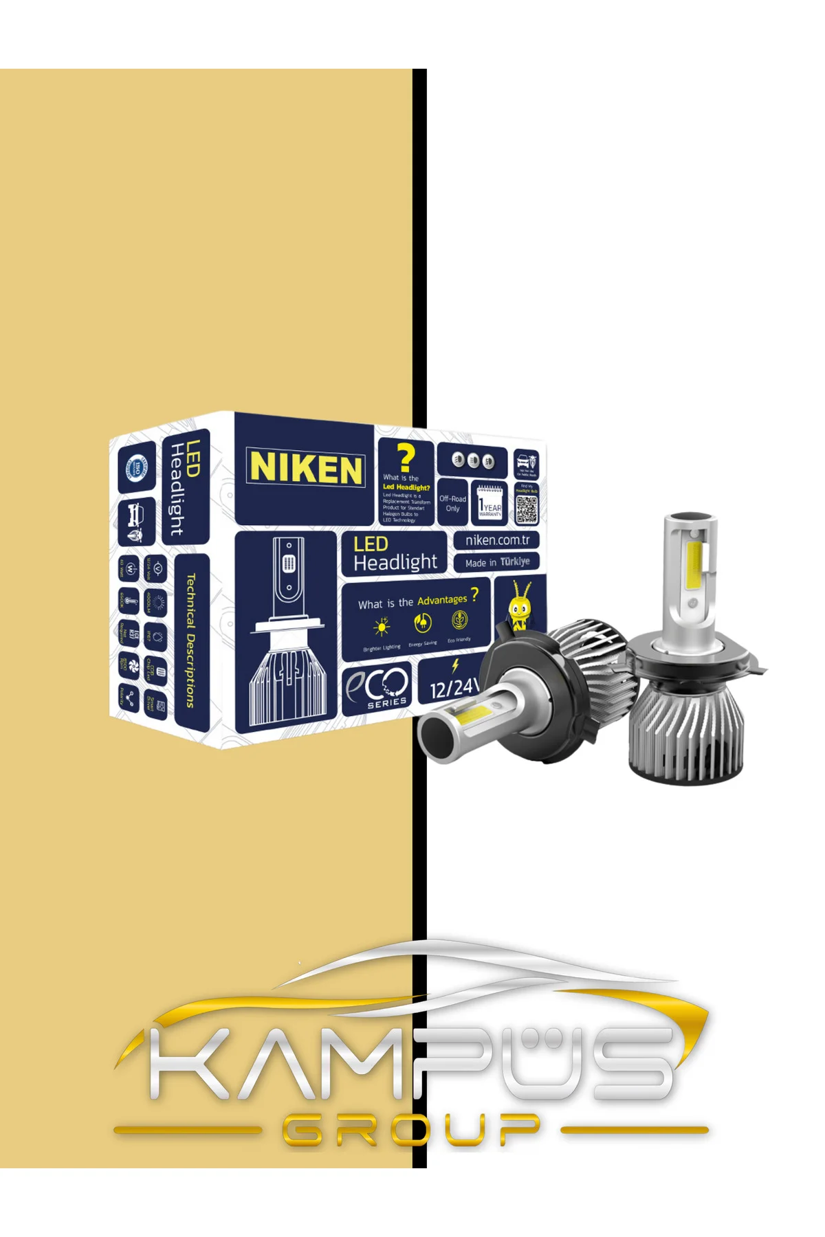 Niken Led Xenon Eco Serisi H4