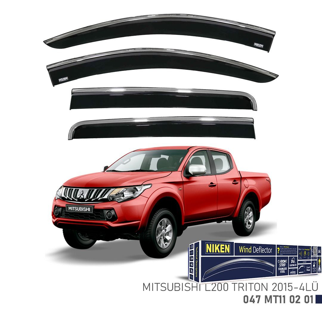 Drs Tuning Niken Mitsubishi L200 Trion 2015- Kromlu Cam Rüzgarlığı 4 Lü Drs Tuning Niken Mitsubishi L200 Trion 2015- Kromlu Cam Rüzgarlığı 4 Lü