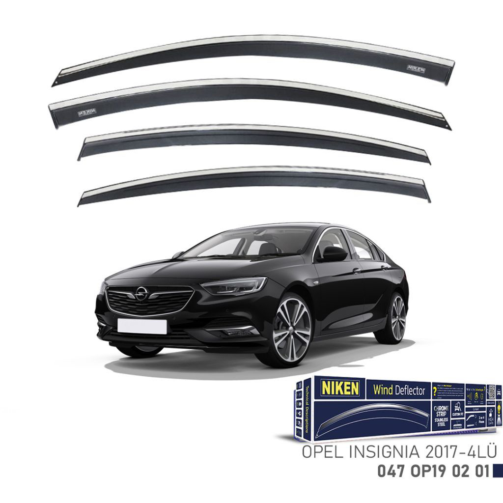 Niken Opel Uyumlu Insignia 2017- Kromlu Cam Rüzgarlığı 4Lü Parça