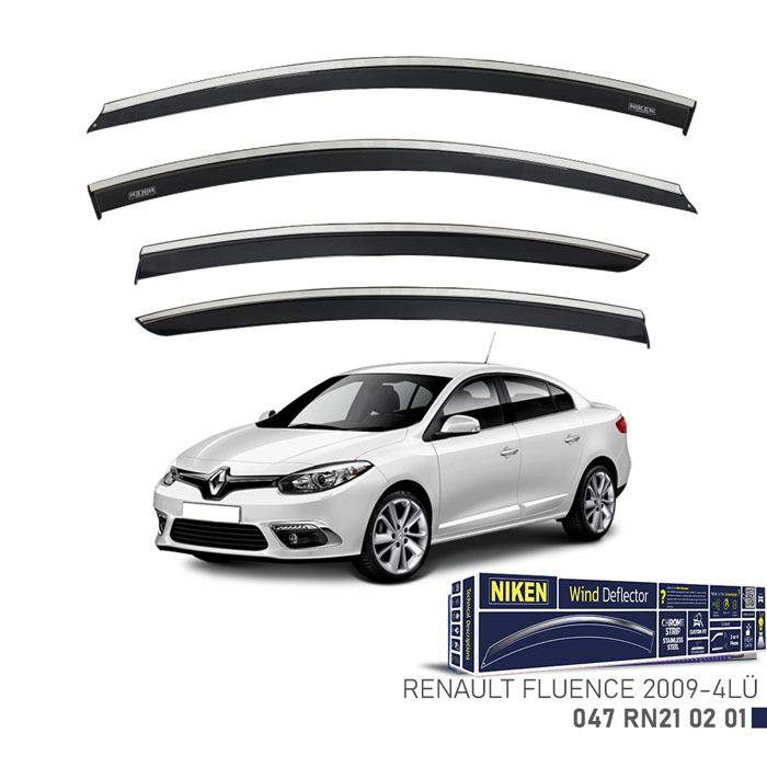 Niken Renault Fluence 2009 -Kromlu Cam Rüzgarlığı 4 LÜ Niken Renault Fluence 2009 -Kromlu Cam Rüzgarlığı 4 LÜ