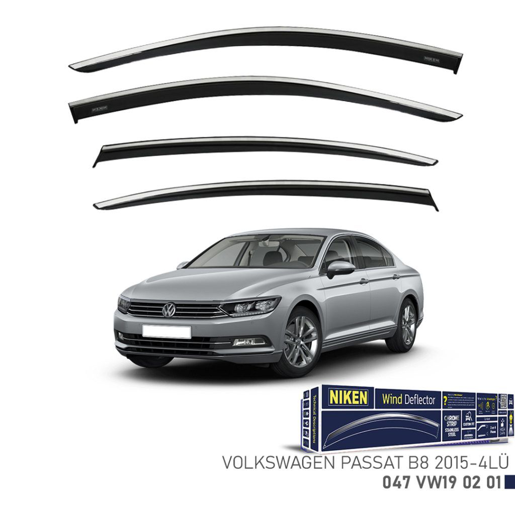 Drs Tuning Niken Volkswagen Uyumlu Passat B8 -2015 Kromlu Cam Rüzgarlığı 4Lü