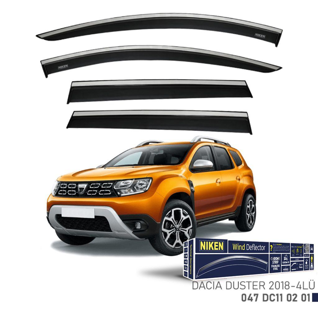 Niken Yeni Uyumlu Dacia Duster 2018 Sonrası Kromlu Cam Rüzgarlığı