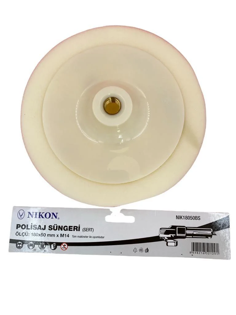 Nikon 18050BS Polisaj Süngeri 180 mm Beyaz Sert M14 Uyumlu