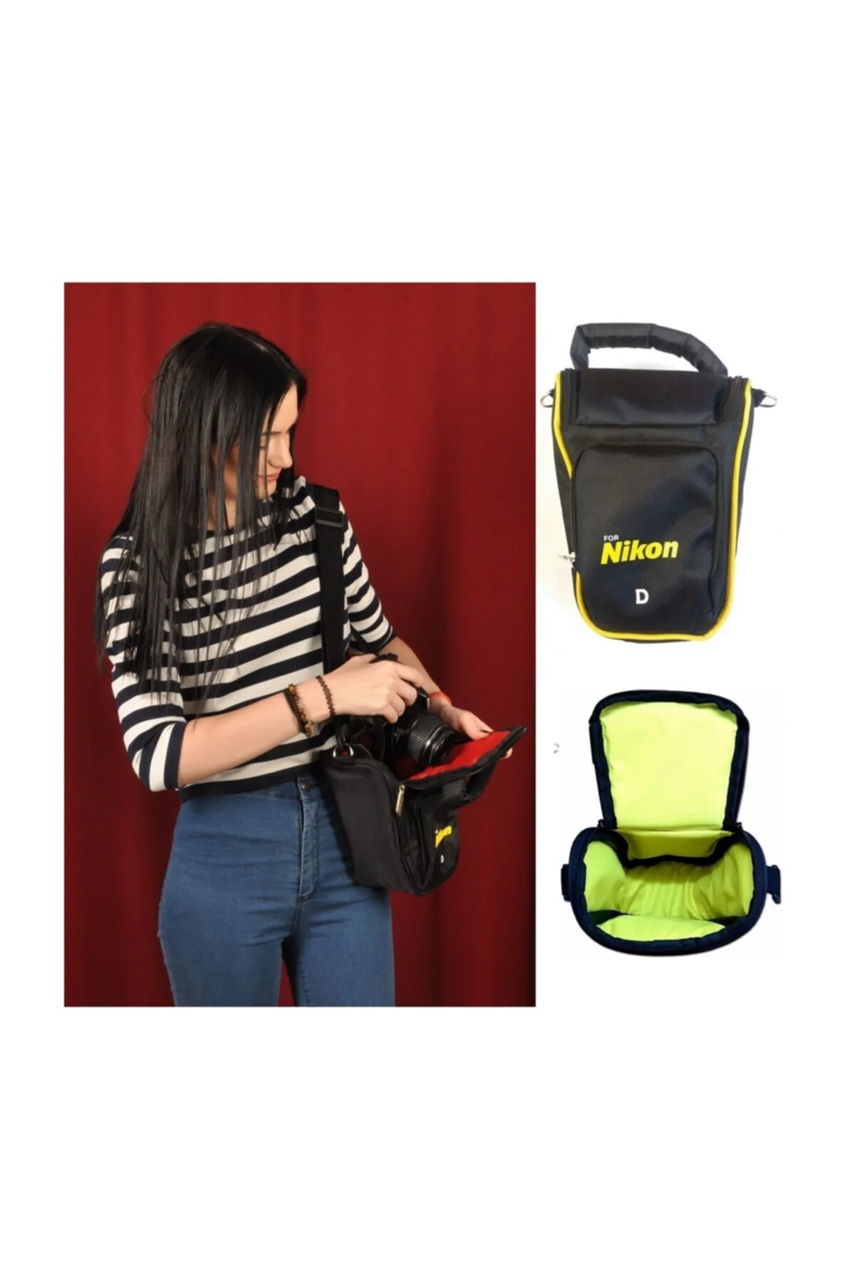Nikon D3200, Dslr, Fotoğraf Makinesi Için V, Üçgen Çanta