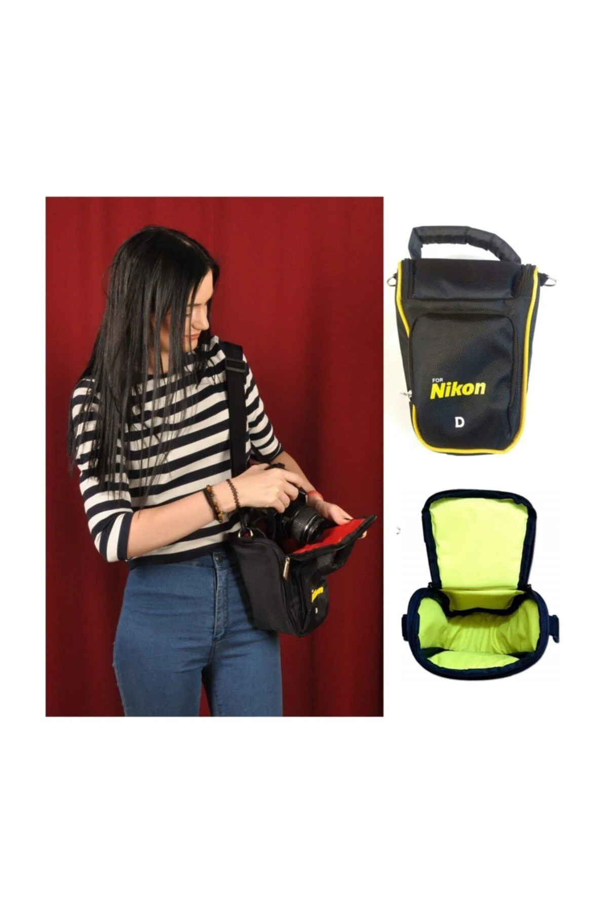 Nikon D3300, Dslr, Fotoğraf Makinesi Için V, Üçgen Çanta