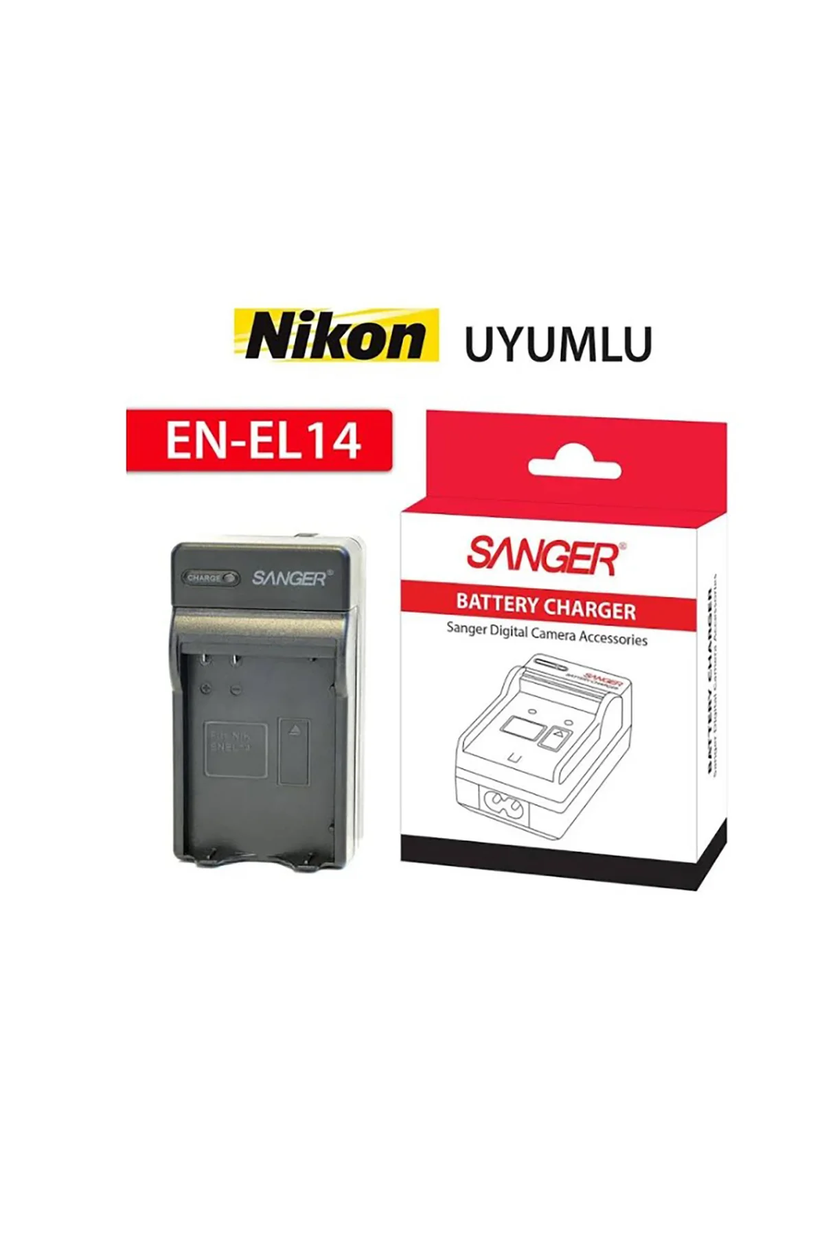 Nikon D3300,Uyumlu Sanger Fotoğraf Makinesi Şarj Cihazı