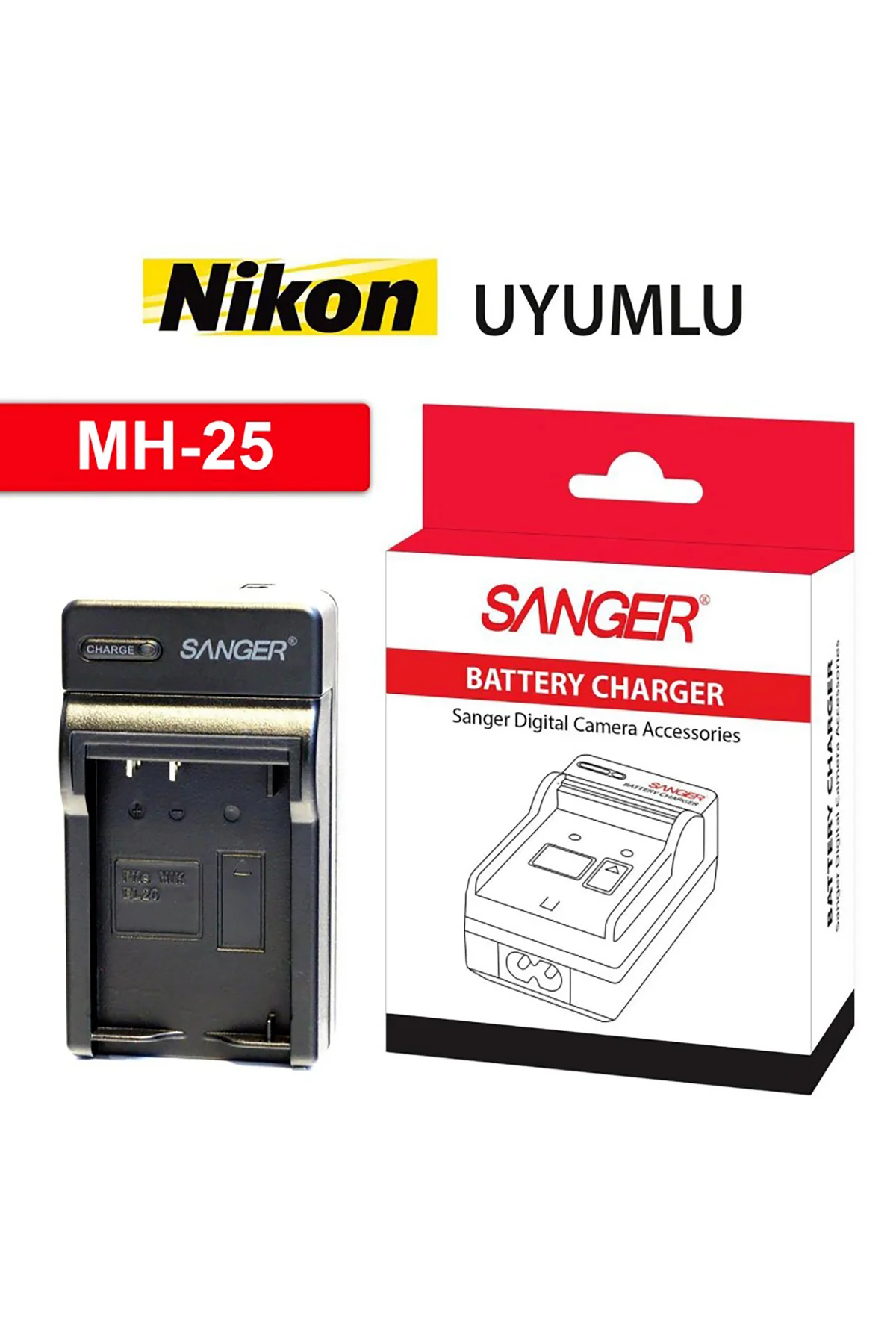 Nikon D7100,Uyumlu SangerFotoğraf Makinesi Şarj Cihazı