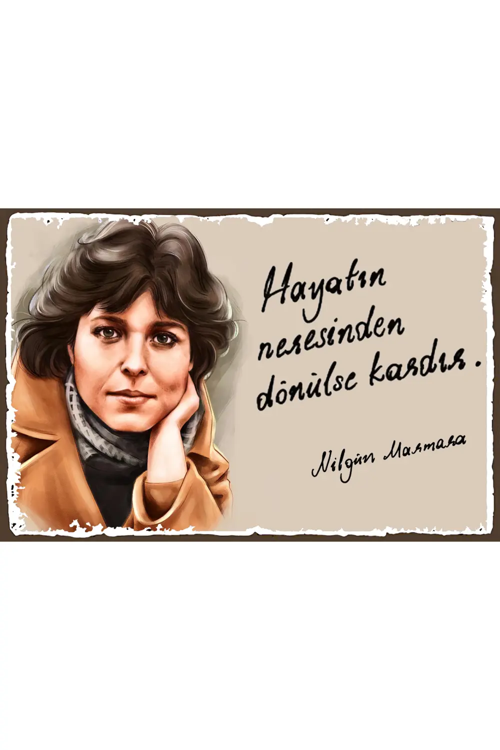 Nilgün Marmara Tasarımlı Ahşap Poster