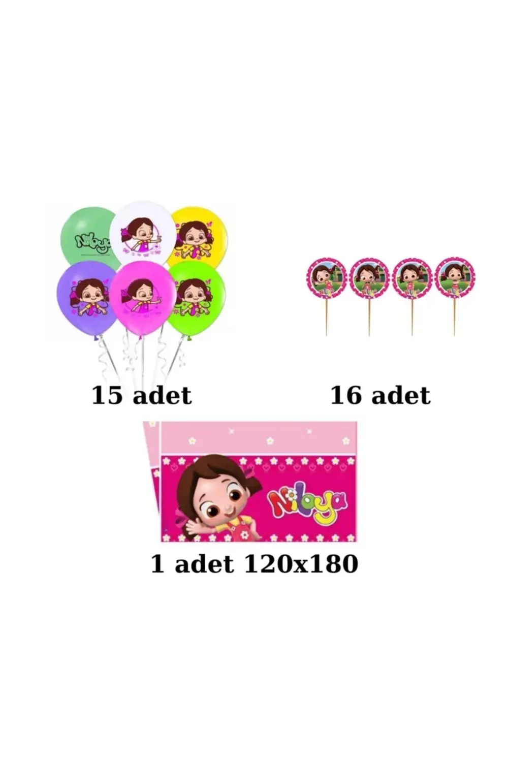 Niloya Doğum Günü Parti Seti 16 Kişilik