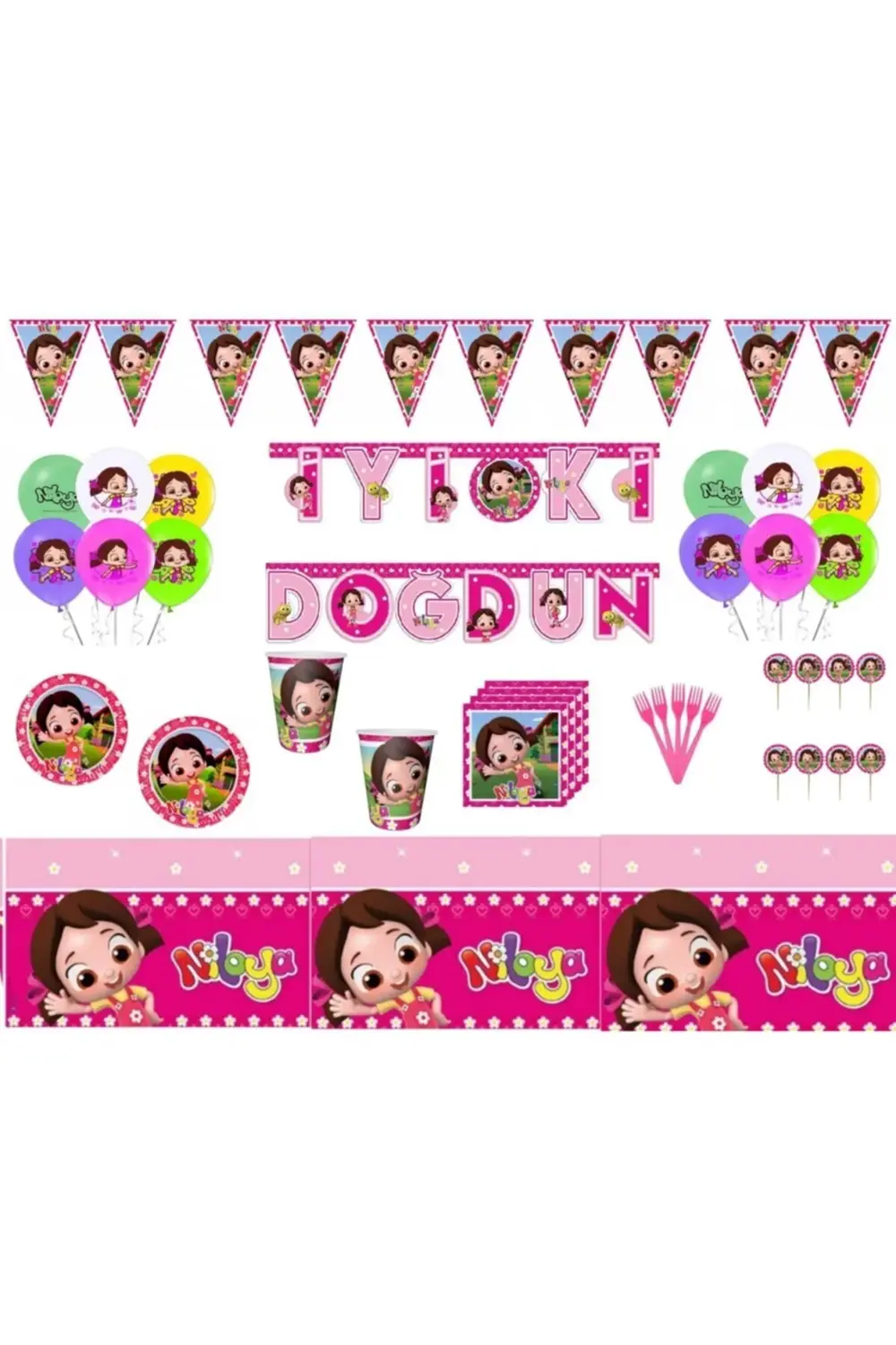 Niloya Doğum Günü Parti Seti 16 Kişilik