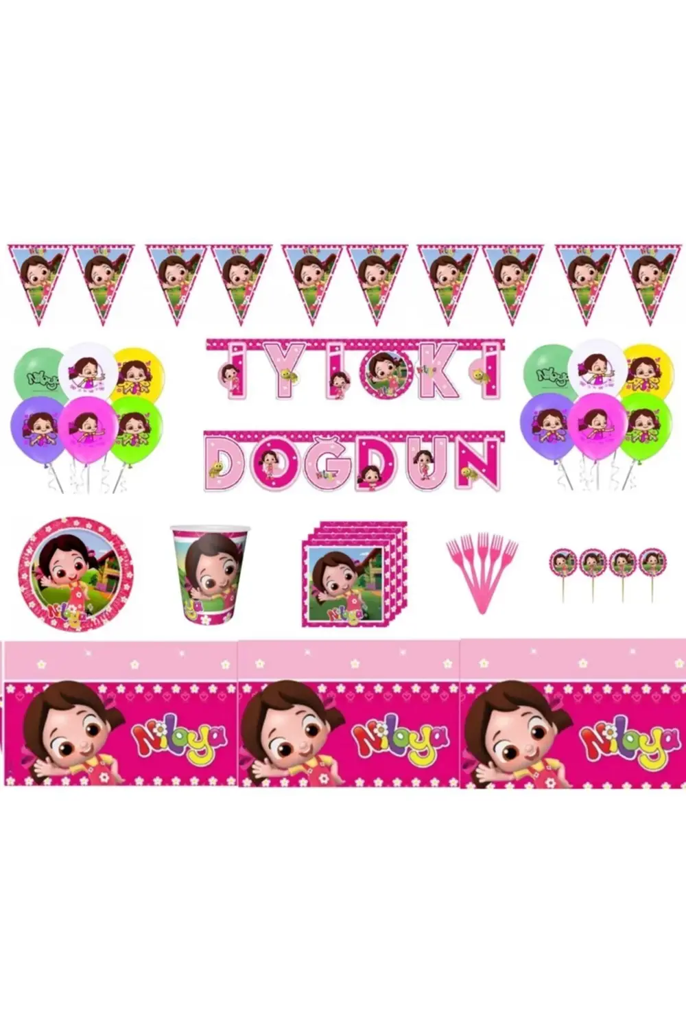Niloya Doğum Günü Parti Seti 8 Kişilik