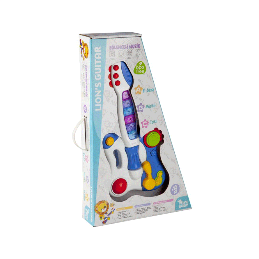 Nini Baby Gitar Işıklı Müzikli ER-205-206 Mavi Nini Baby Gitar Işıklı Müzikli ER-205-206 Mavi