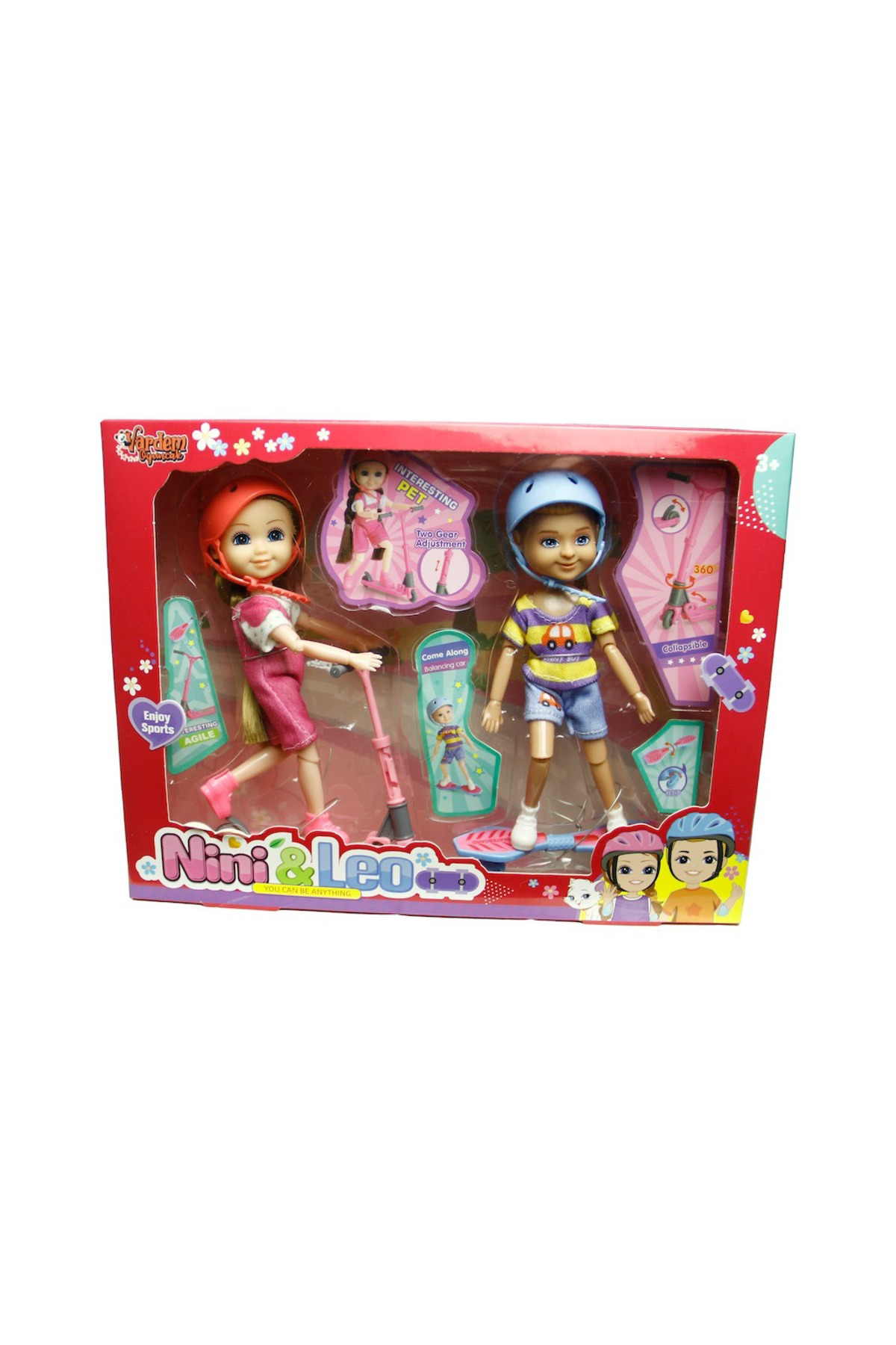 Oyuncak Store Nini Love Kaykaylı Ve Bisikletli Oyuncak Bebek Set