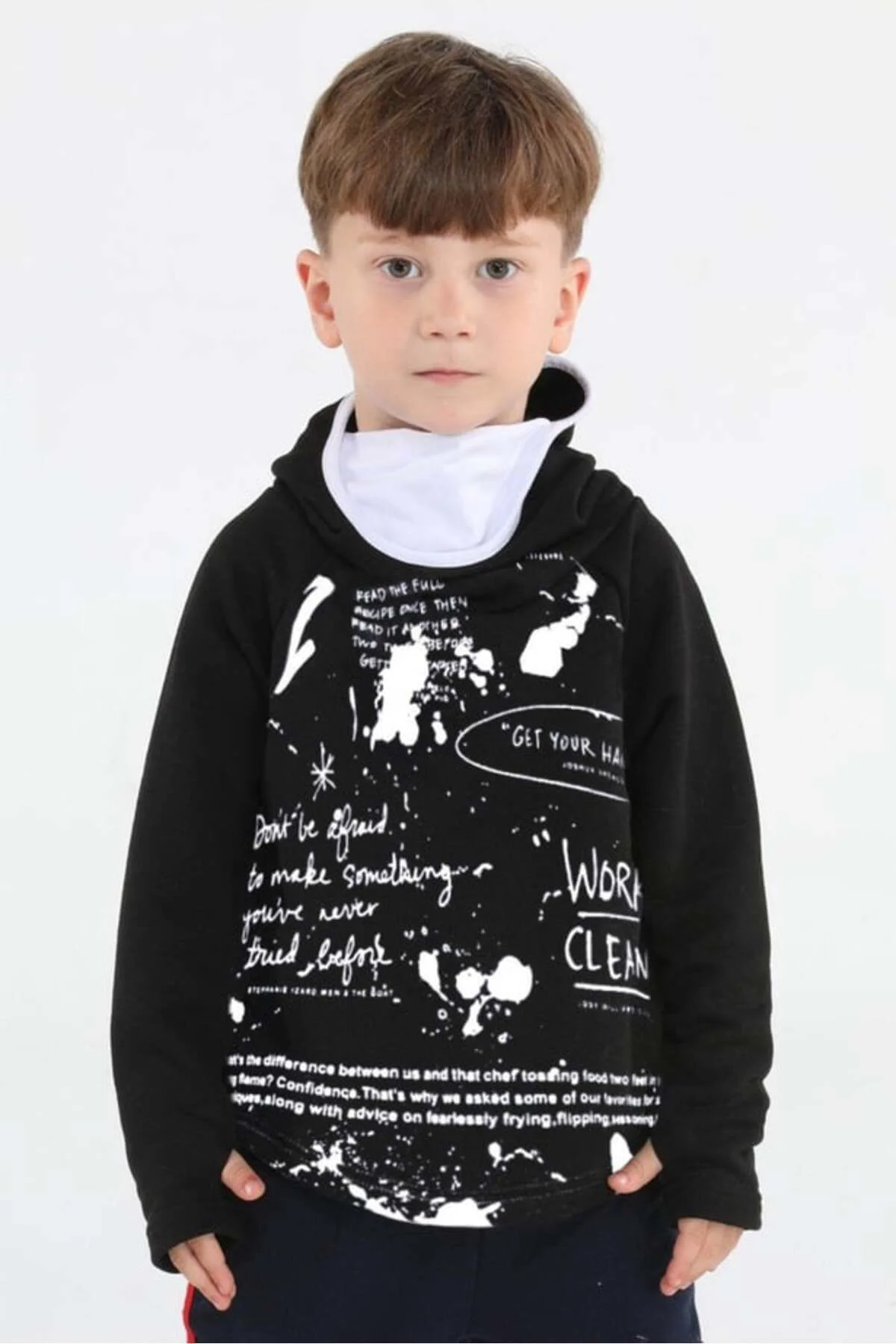 Ninja Casa Baskılı Siyah Unisex Sweatshirt BN-069-MestrendTR-MestrendTR Ninja Casa Baskılı Siyah Unisex Sweatshirt BN-069-MestrendTR-MestrendTR