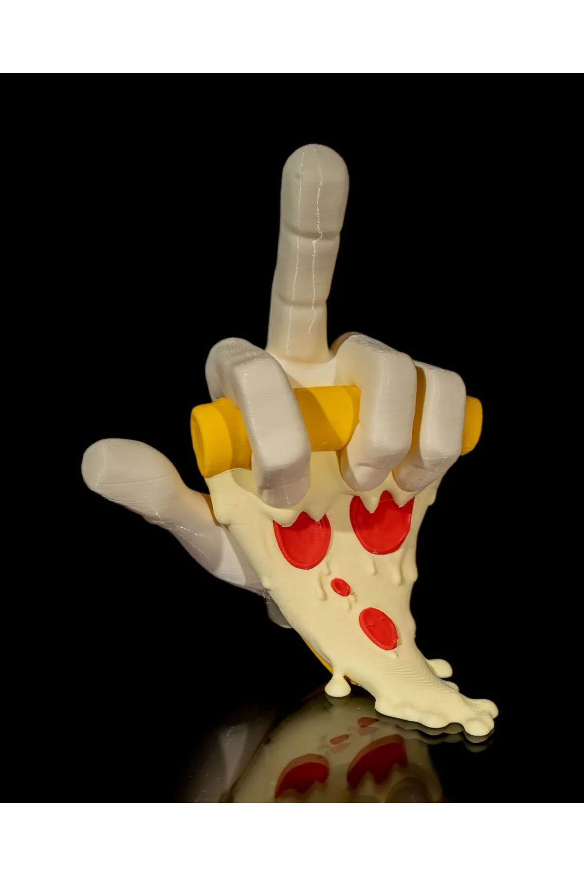 Ninja Kaplumbağalar Pizza Dilimi Boyalı Figür İtalyan Pizza Masaüstü Dekoratif Obje 15CM