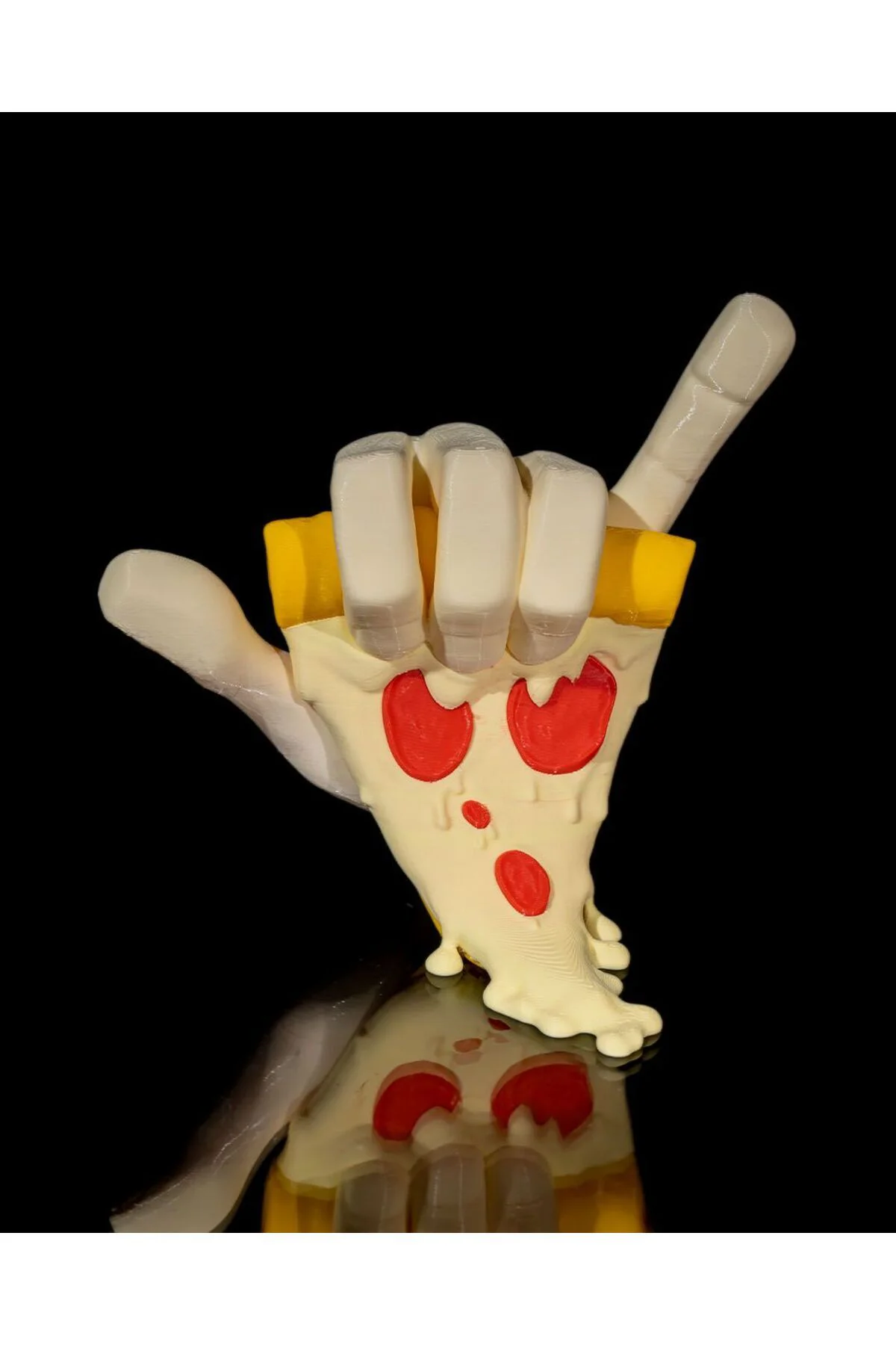 Ninja Kaplumbağalar Pizza Dilimi Boyalı Figür İtalyan Pizza Masaüstü Dekoratif Obje 15CM