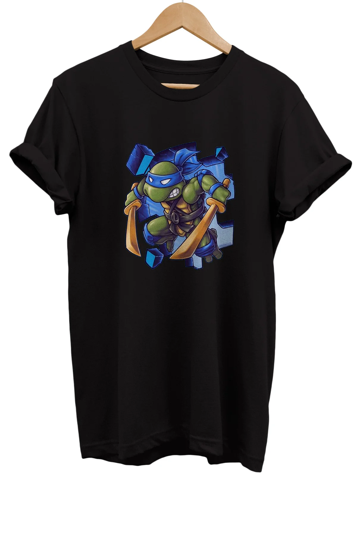 Ninja Kaplumbağalar Leonardo %100 Pamuk Basic T-shirt Normal Bede