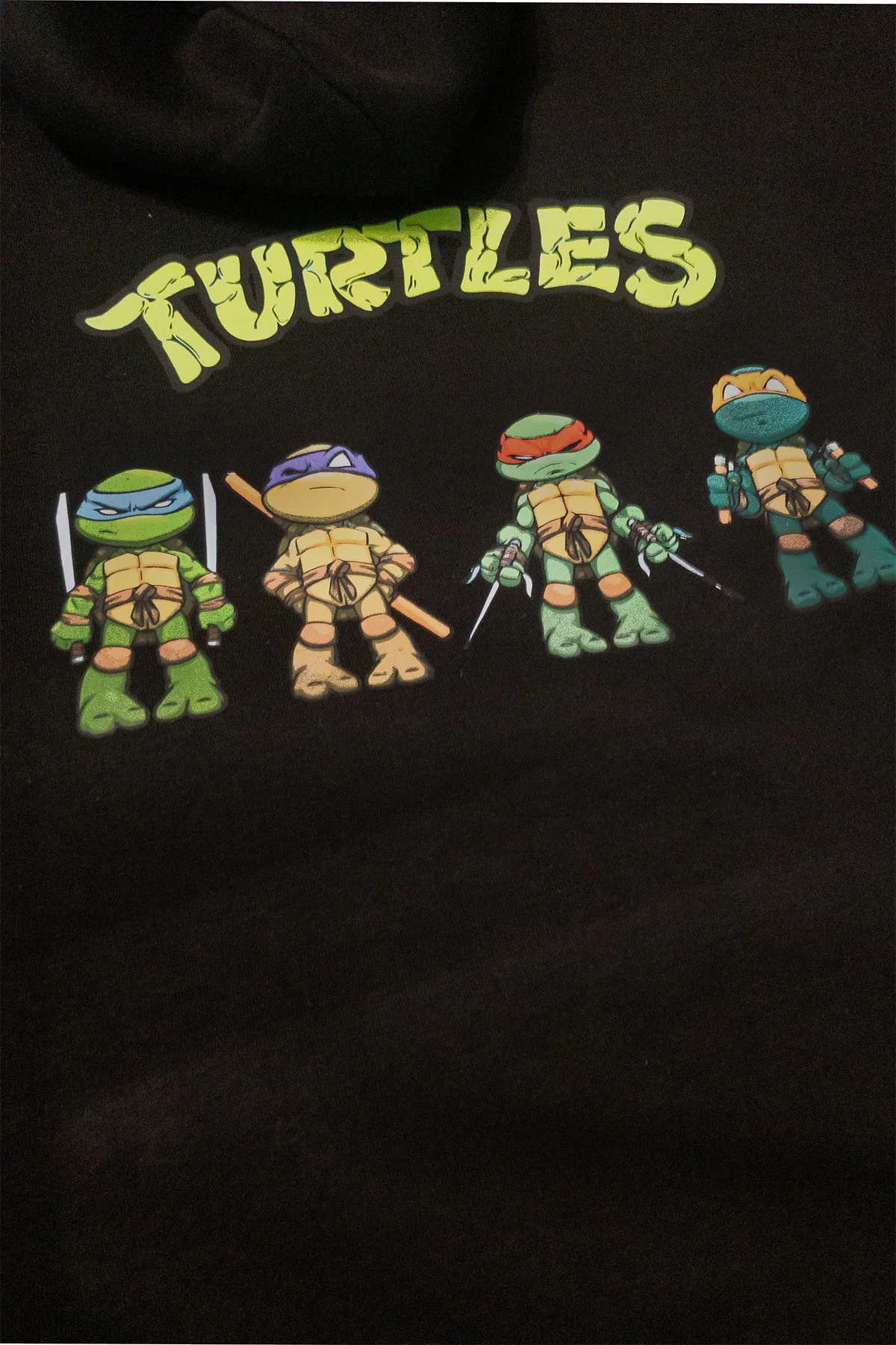 Ninja Turtles Baskılı 3ipl. Şardonlu, Kalın (600 GR.), Içi Polar, Kapüşonlu Sweatshirt