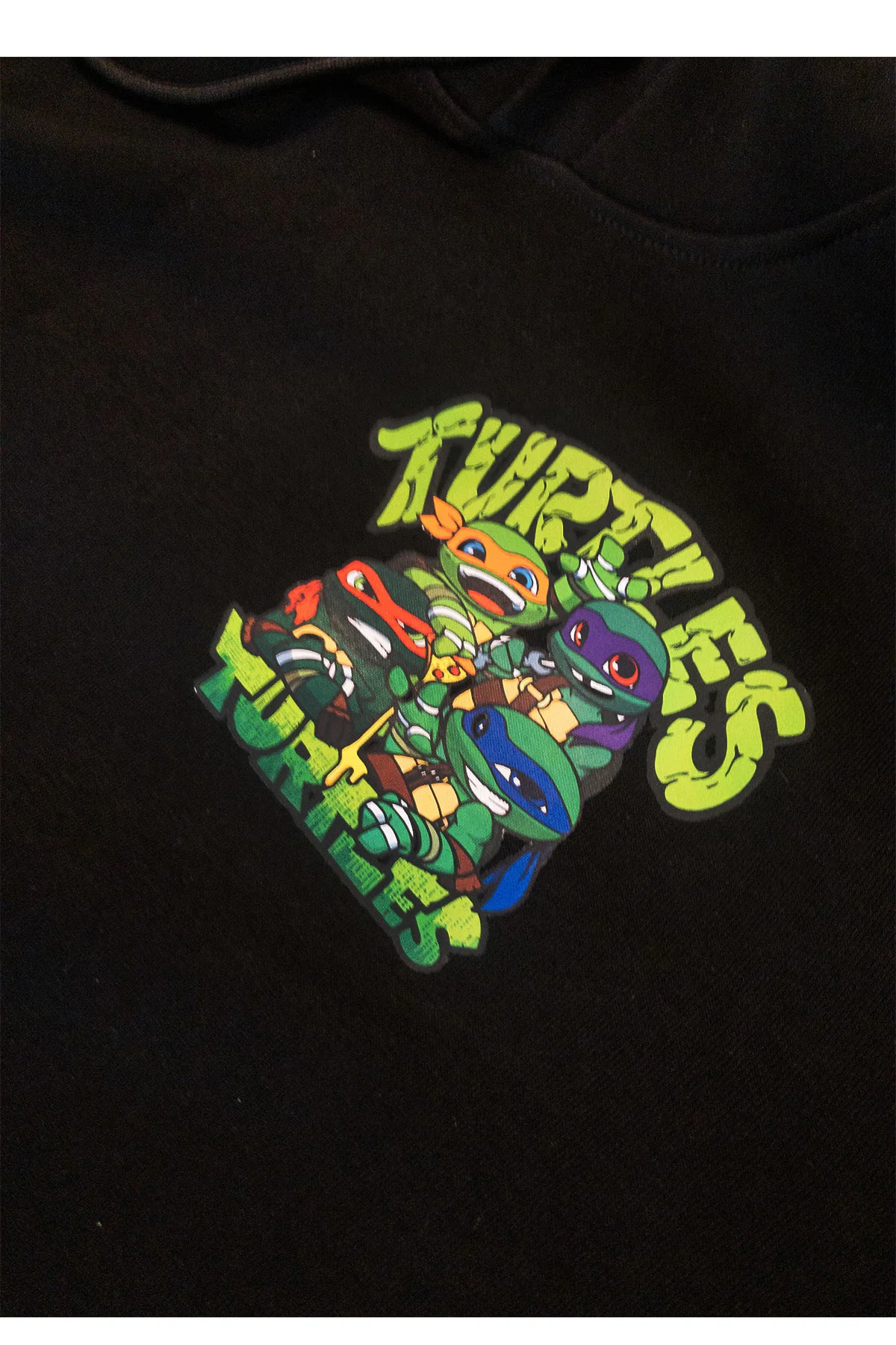 Ninja Turtles Baskılı 3ipl. Şardonlu, Kalın (600 GR.), Içi Polar, Kapüşonlu Sweatshirt