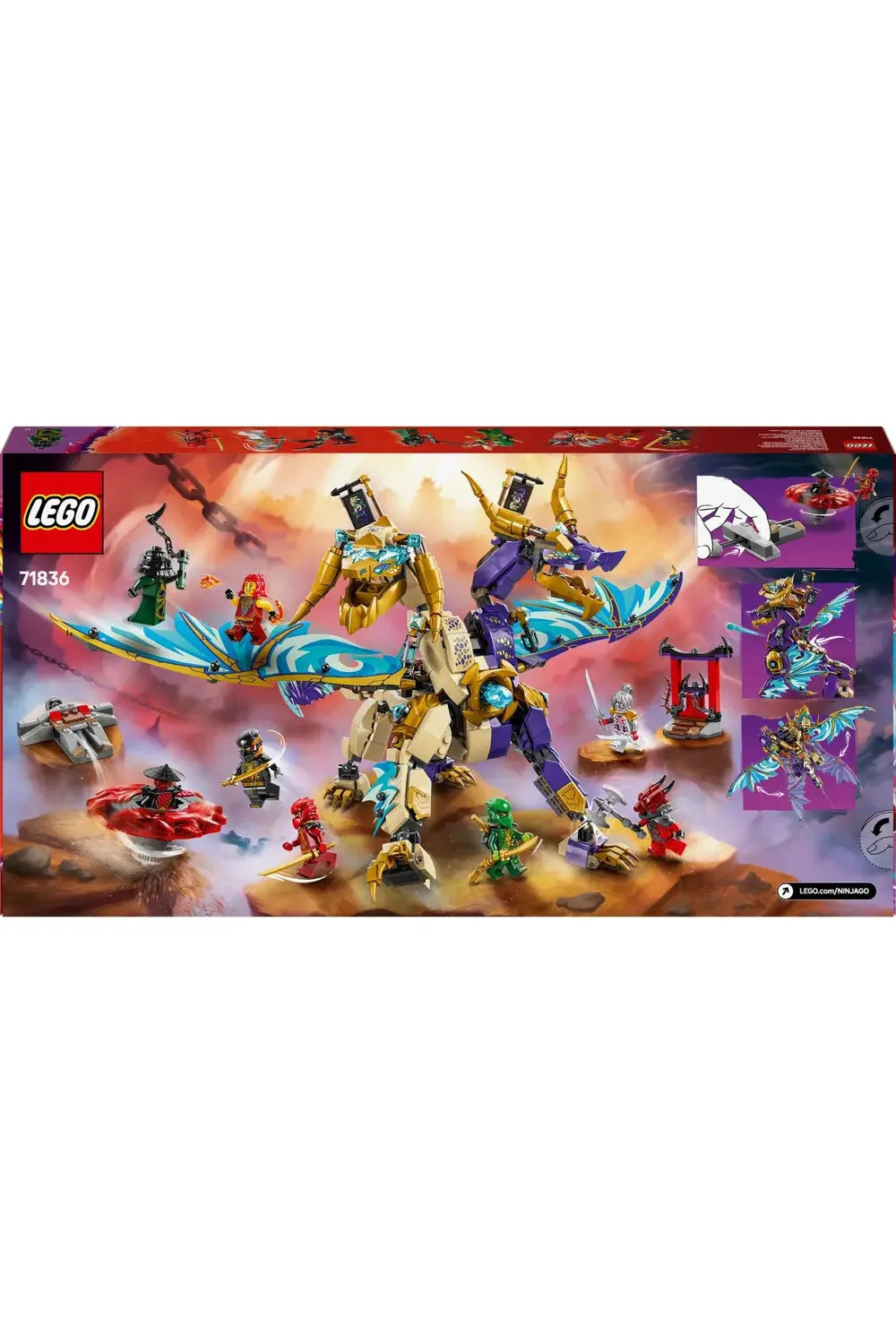 ® NINJAGO® Odak Ark Ejderhası 71836 - 9+ Yaratıcı Oyuncak Yapım S