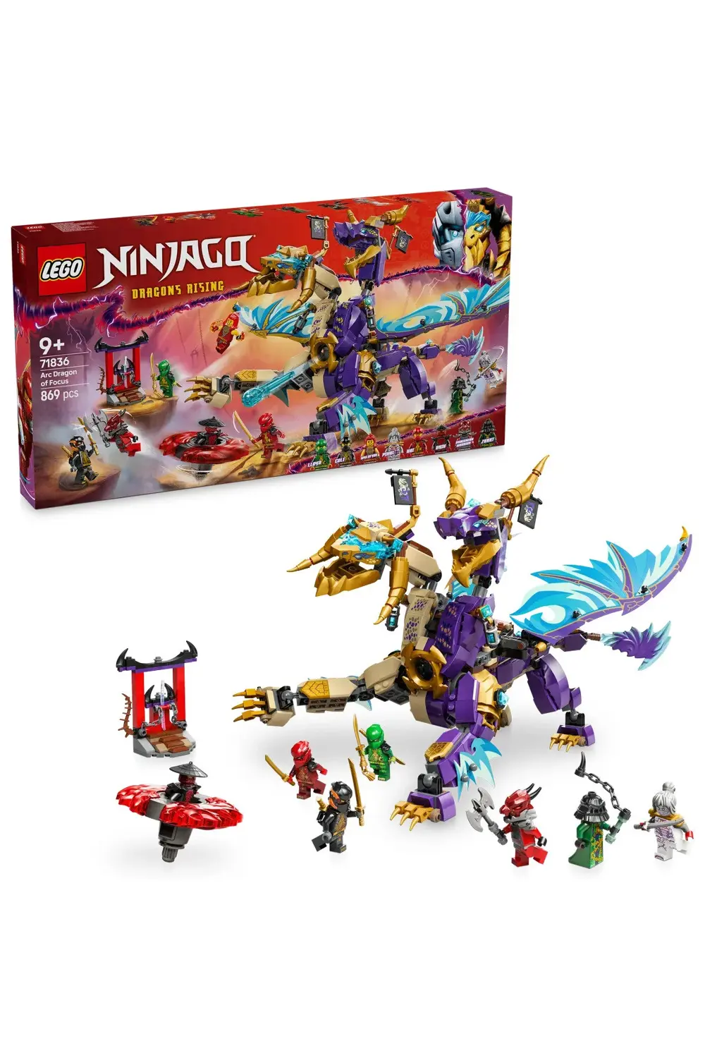 ® NINJAGO® Odak Ark Ejderhası 71836 - 9+ Yaratıcı Oyuncak Yapım S