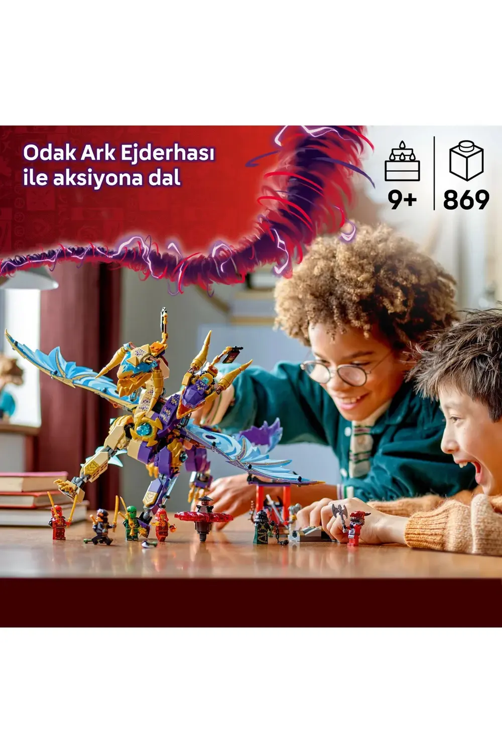 ® NINJAGO® Odak Ark Ejderhası 71836 - 9+ Yaratıcı Oyuncak Yapım S