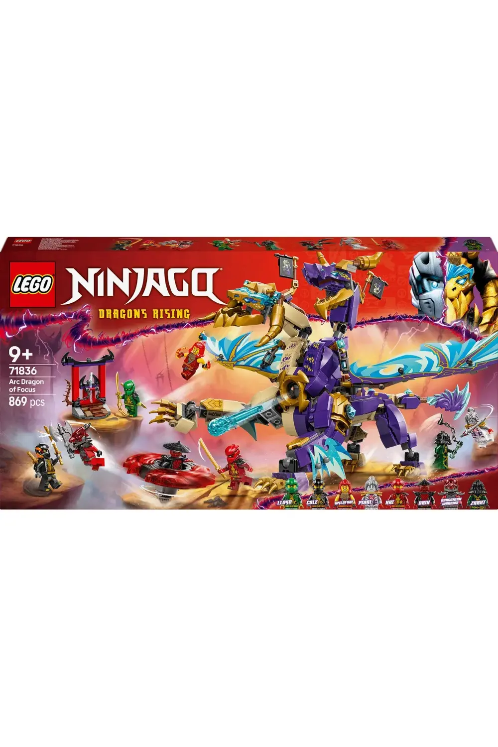 ® NINJAGO® Odak Ark Ejderhası 71836 - 9+ Yaratıcı Oyuncak Yapım S