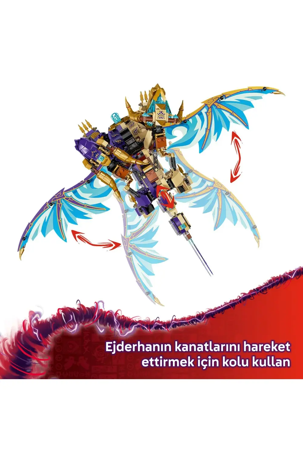 ® NINJAGO® Odak Ark Ejderhası 71836 - 9+ Yaratıcı Oyuncak Yapım S