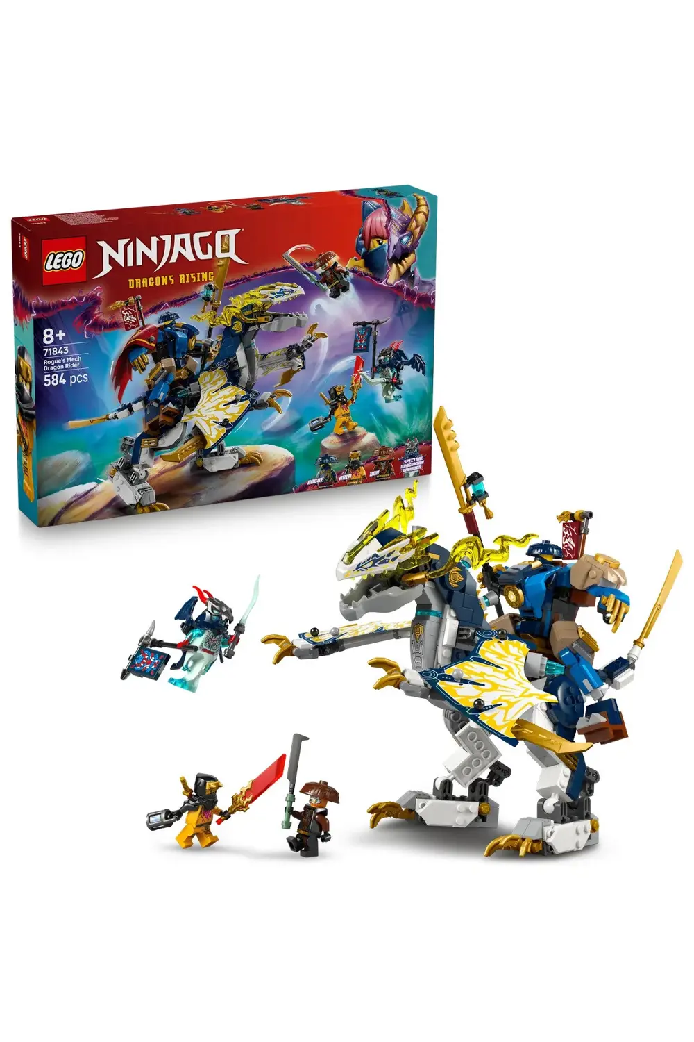 ® NINJAGO® Rogue’un Robot Ejderha Binicisi 71843 - 8+ Çocuklar iç