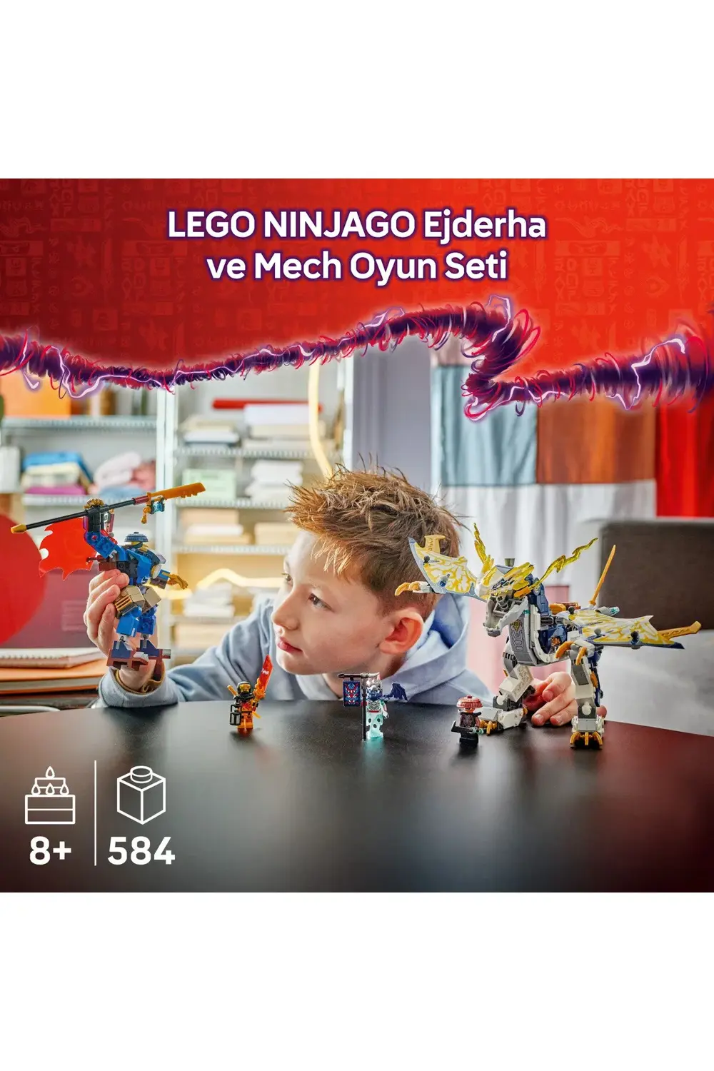 ® NINJAGO® Rogue’un Robot Ejderha Binicisi 71843 - 8+ Çocuklar iç