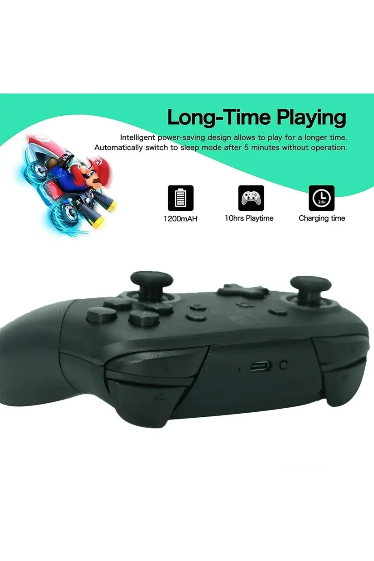 Nintendo Switch uyumlu kırmızı bluetooth joystick kablosuz oyun kolu - Garantisiz Garanti Süresi